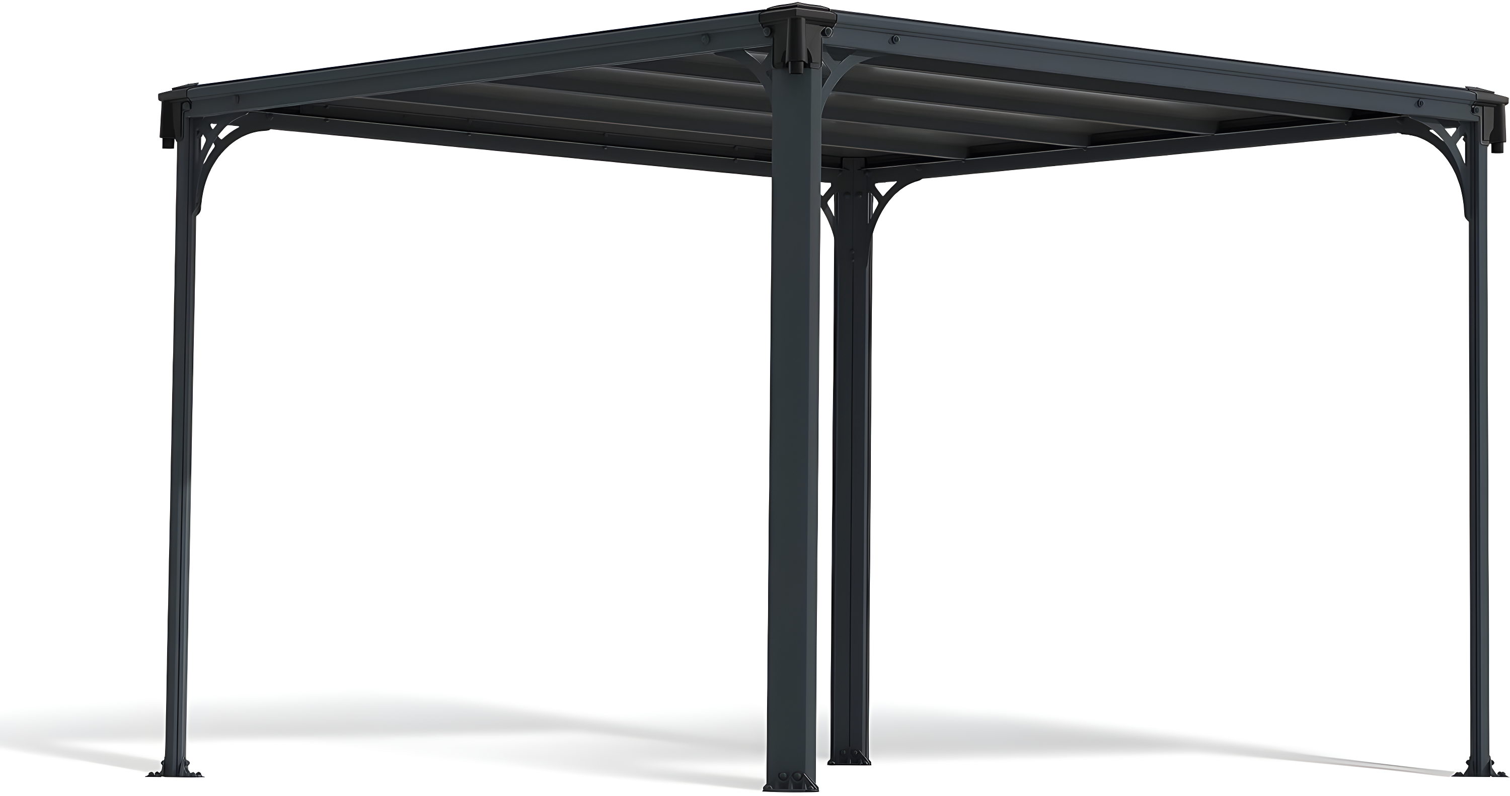 Canopia Canopia - Milano Aluminum Flat Top Gazebo with Polycarbonate Roof Panels – Durable Modern Outdoor Patio Shelter