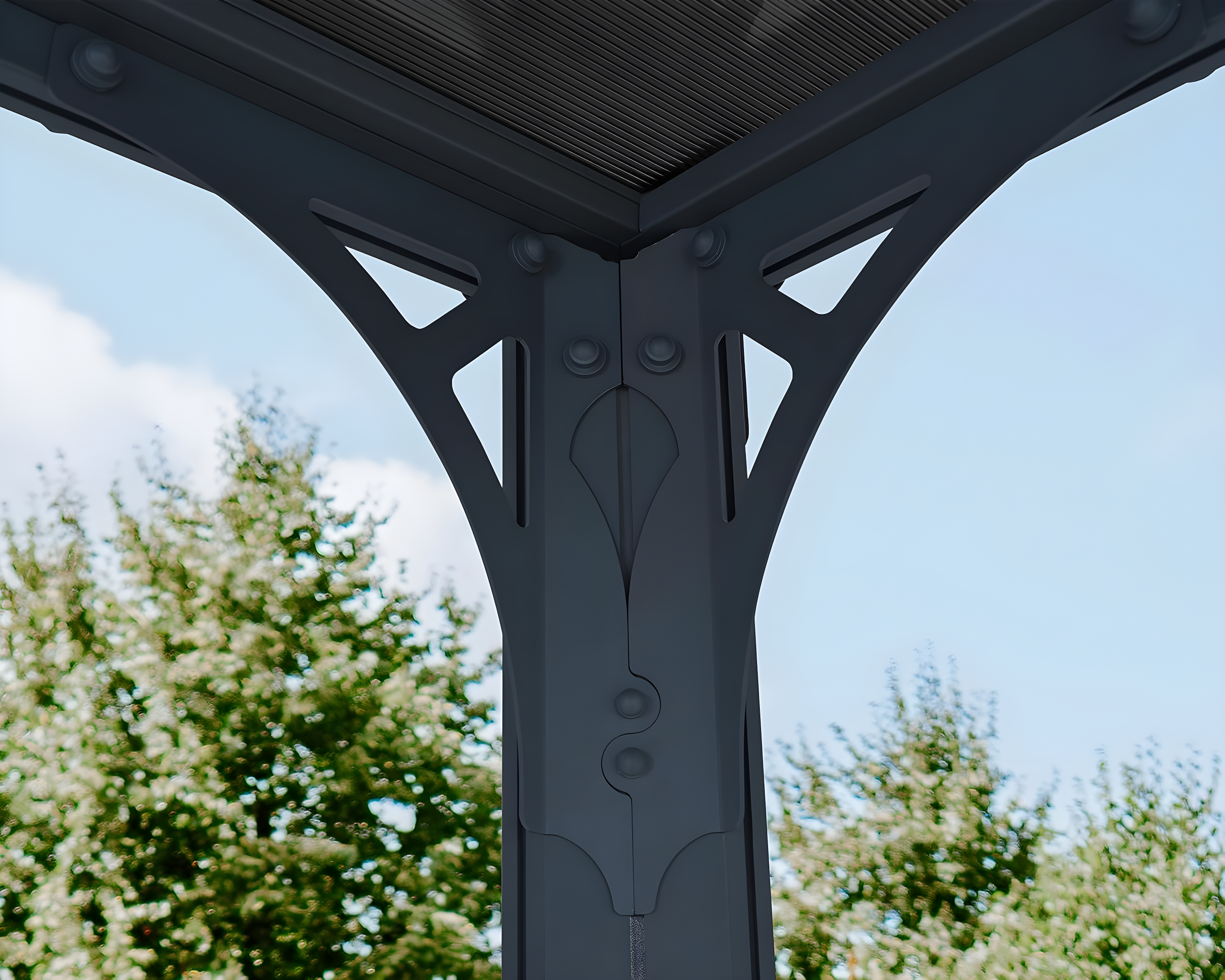 Canopia Canopia - Milano Aluminum Flat Top Gazebo with Polycarbonate Roof Panels – Durable Modern Outdoor Patio Shelter