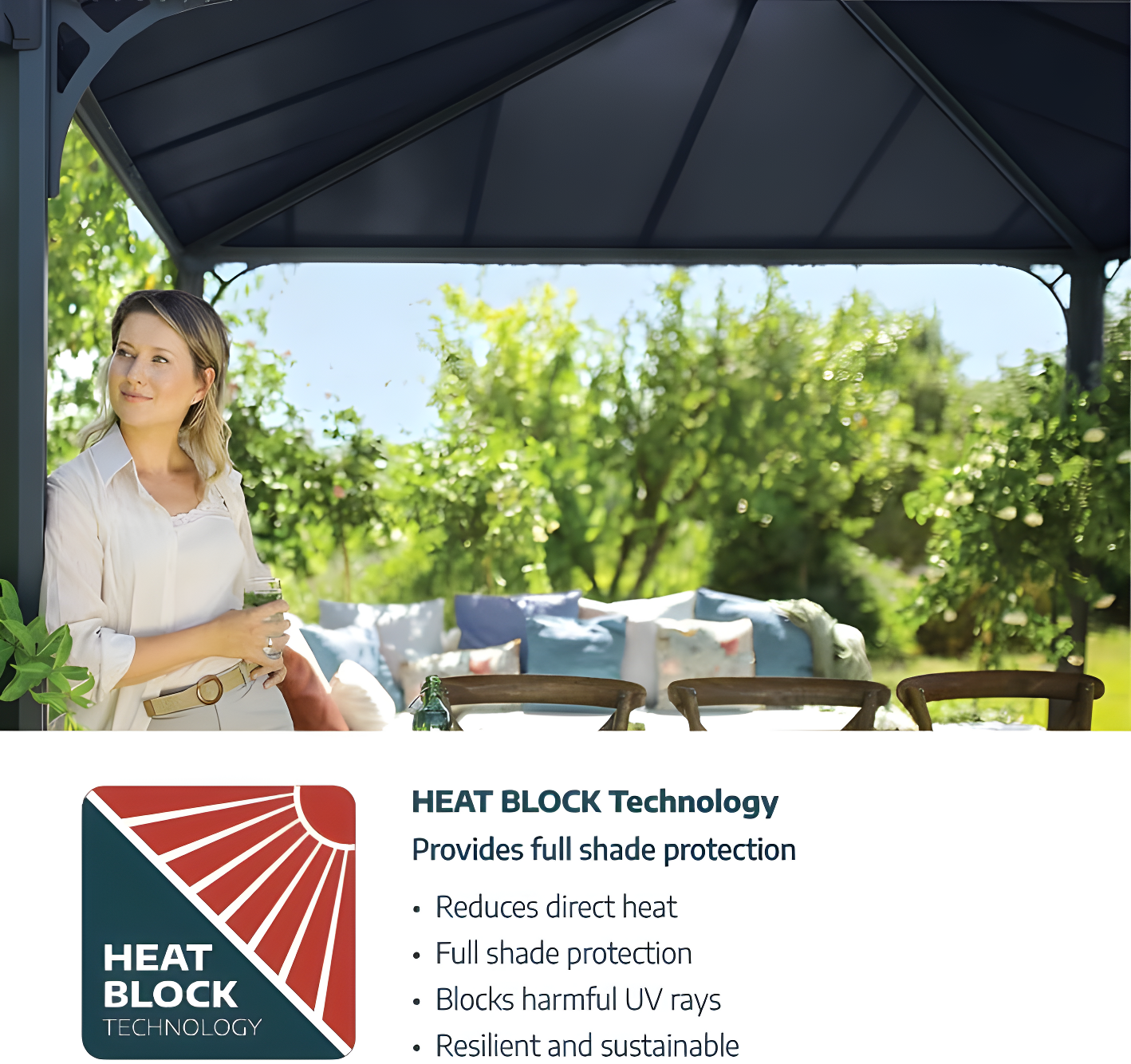 Canopia Canopia - Milano Aluminum Flat Top Gazebo with Polycarbonate Roof Panels – Durable Modern Outdoor Patio Shelter