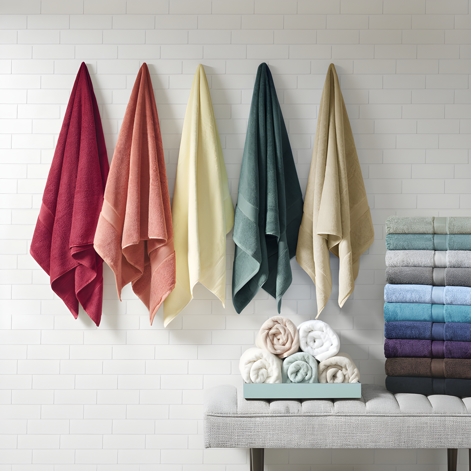 Madison Park Signature 800GSM Ultra-Soft 100% Cotton Absorbent Towel Set