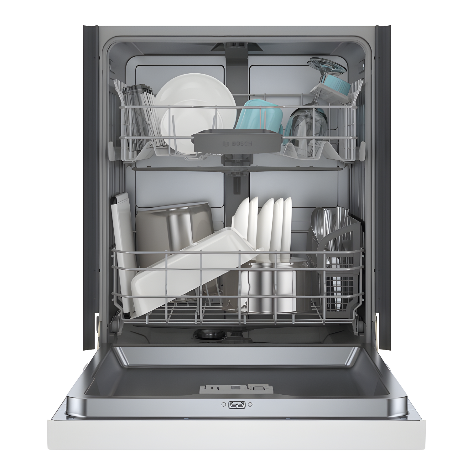 Bosch 800 Series 24" Front Control Built-In Dishwasher with Hybrid Tub SHE3AEM2N