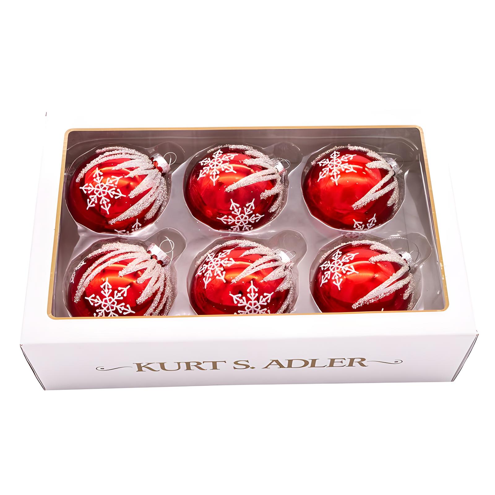 Kurt Adler Glass Ball Ornament (Set of 6)
