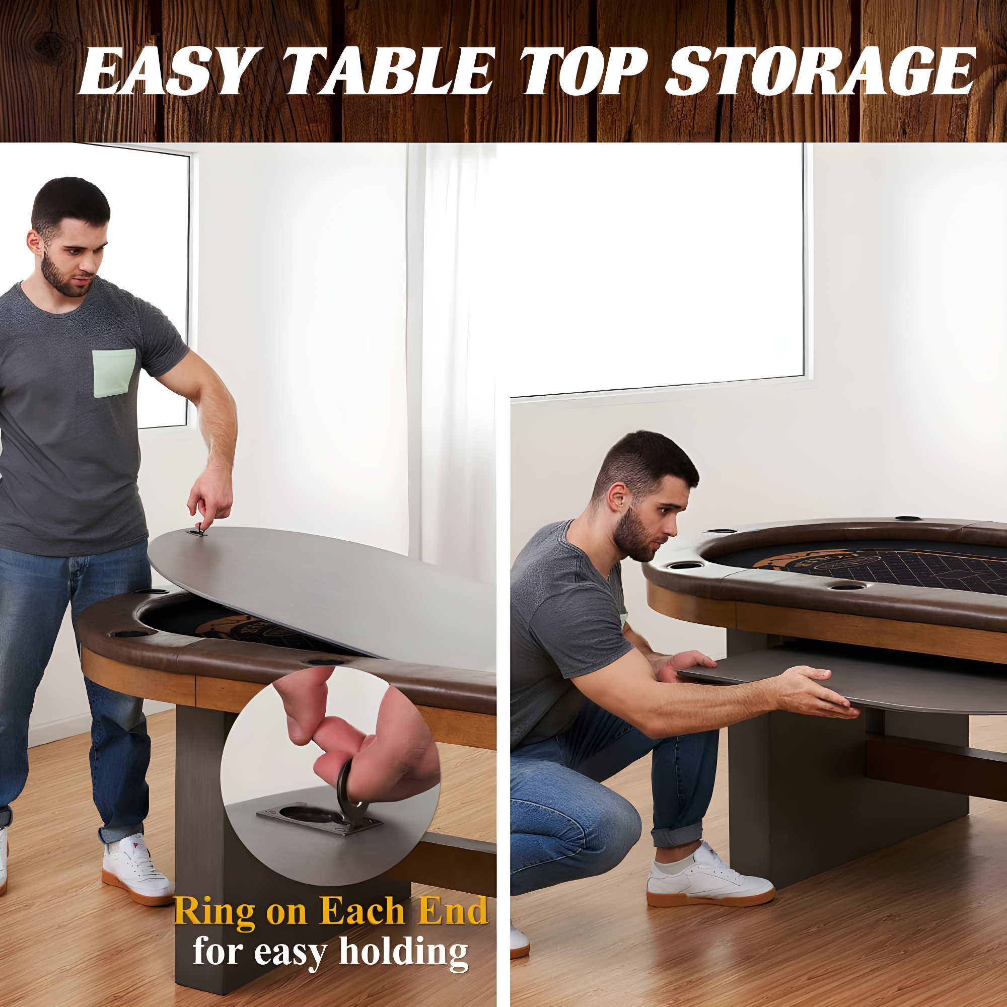 Barrington Urban 10-Player Poker Card Table with Dining Table Top