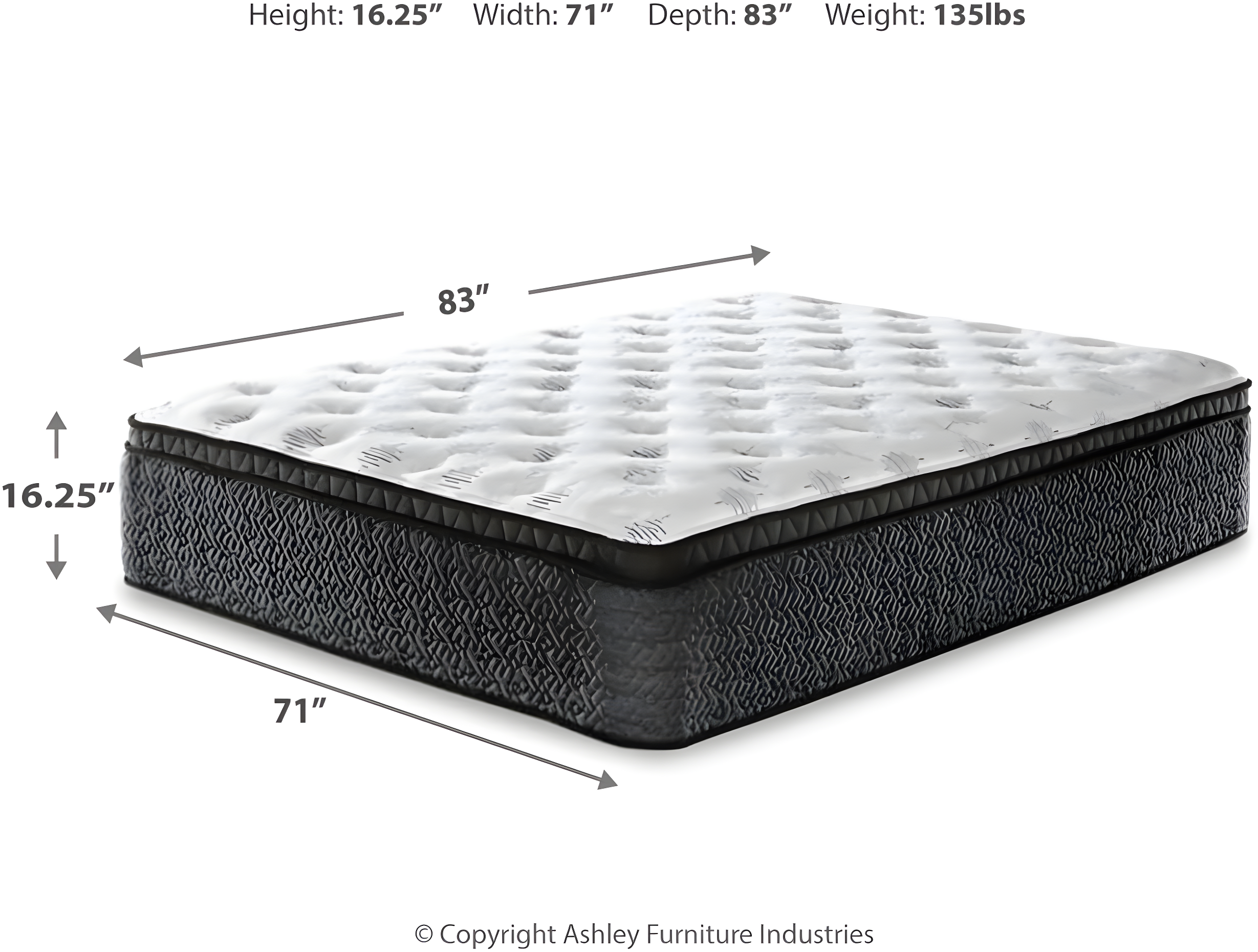 Signature Design by Ashley Ultra Luxury 16.2" Plush Hybrid Mattress