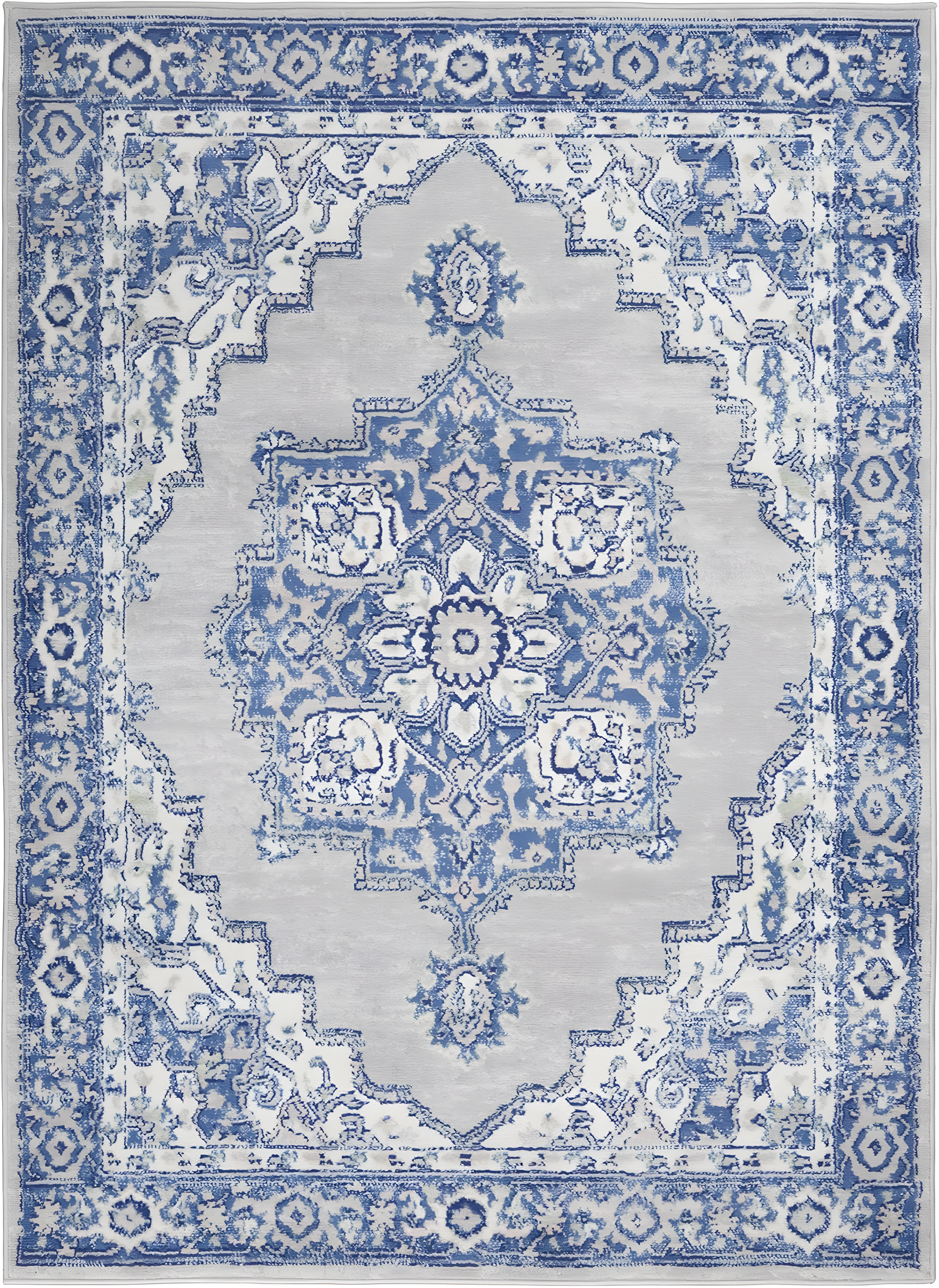 Nourison Whimsicle WHS03 Indoor only Area Rug - Grey Blue 6' x 9'
