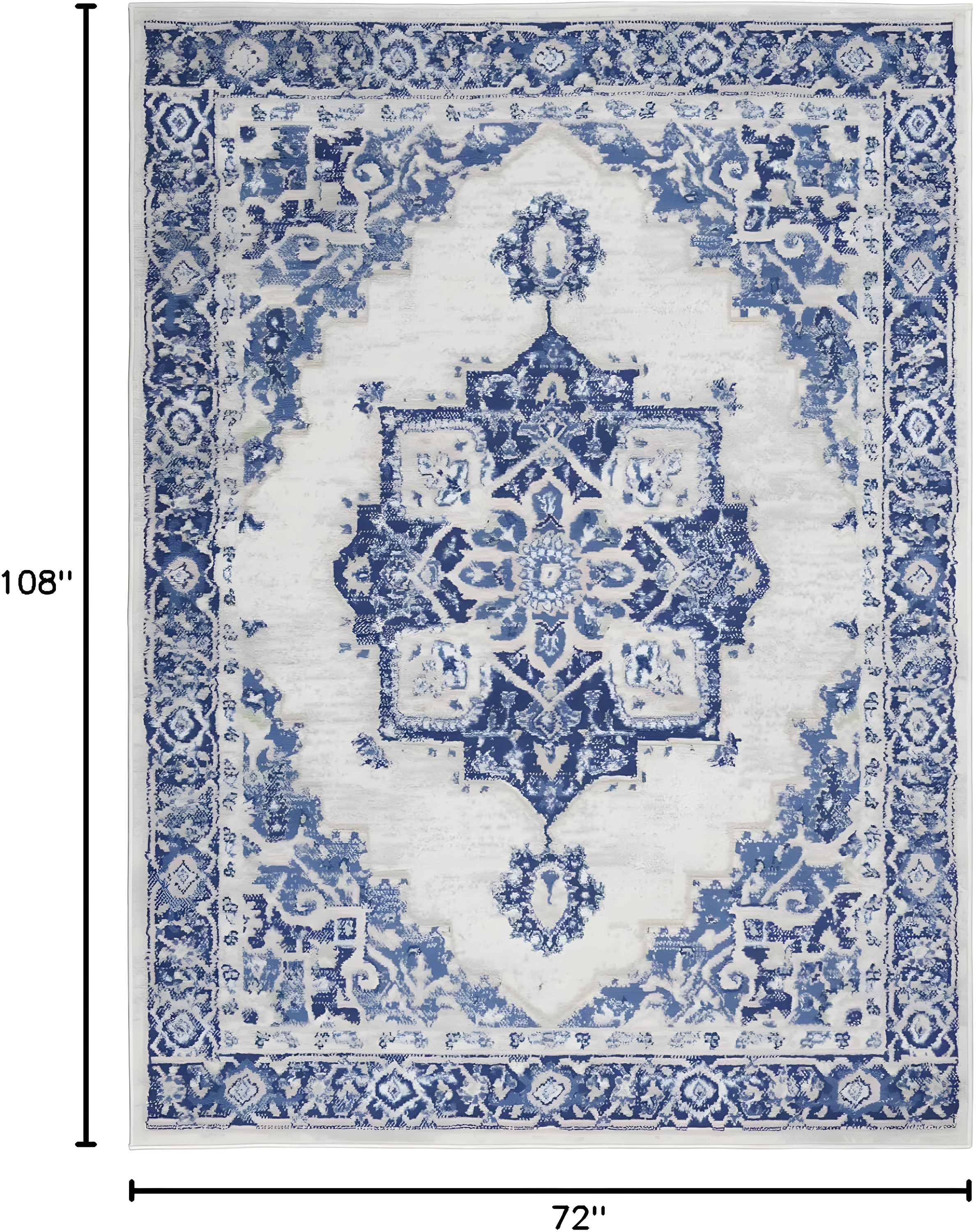 Nourison Whimsicle WHS03 Indoor only Area Rug - Grey Blue 6' x 9'