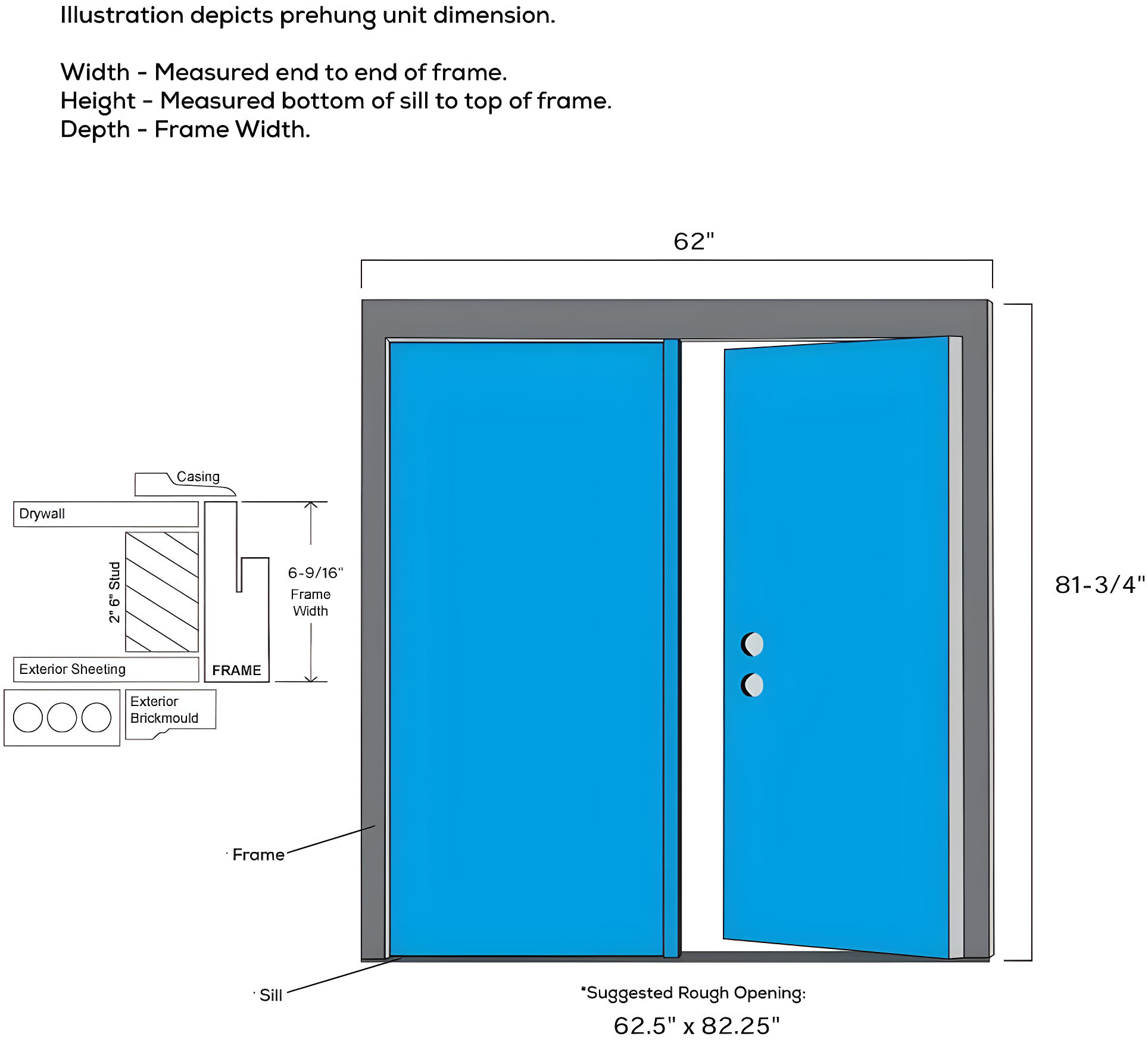 National Door Company 60 in. x 80 in. Right-Hand 6-Panel Classic Primed Steel Prehung Front Door on 6-9/16 in. Frame