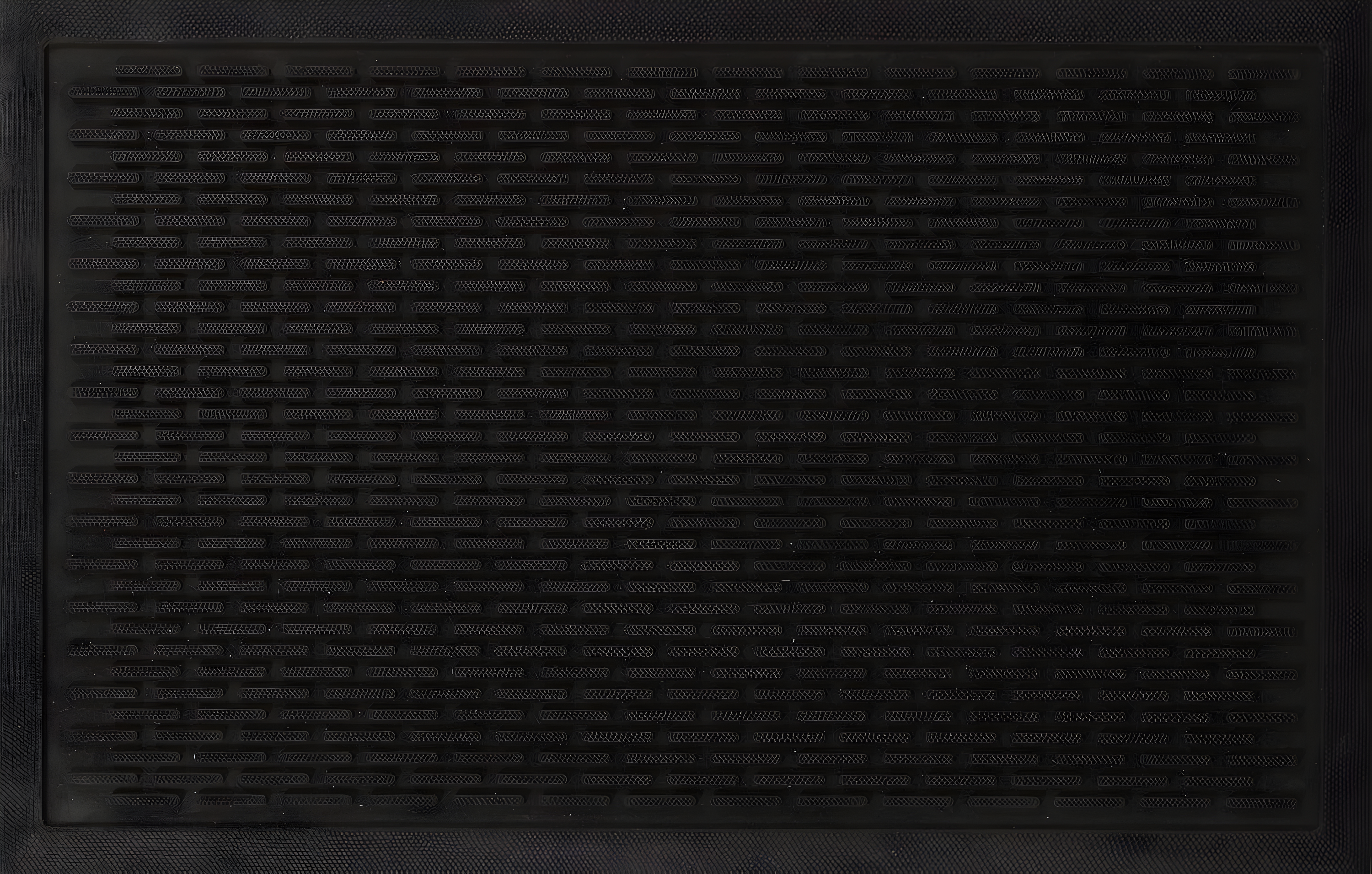 Ottomanson Easy clean, Waterproof Non-Slip Indoor/Outdoor Rubber Doormat, Black