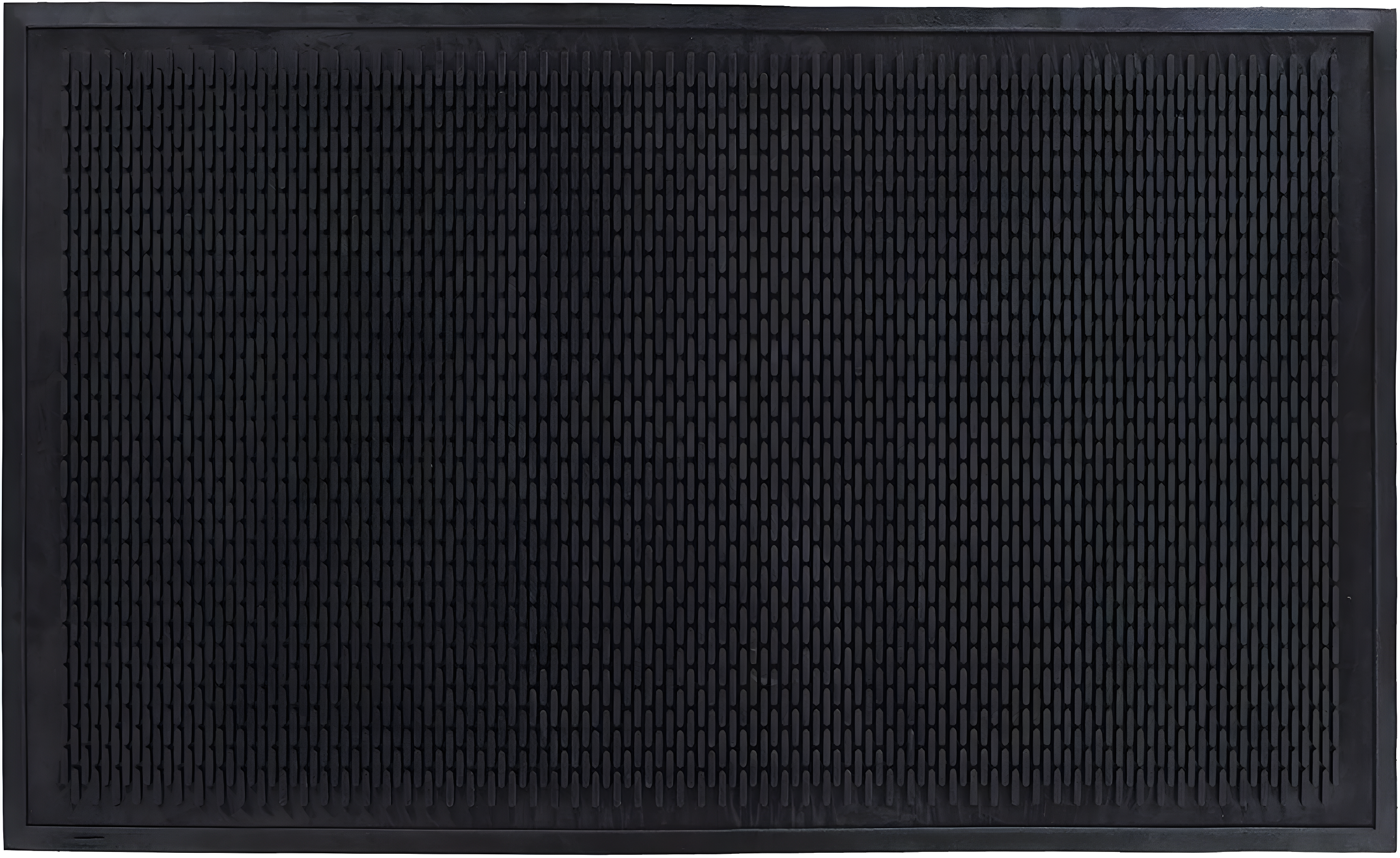 Ottomanson Easy clean, Waterproof Non-Slip Indoor/Outdoor Rubber Doormat, Black