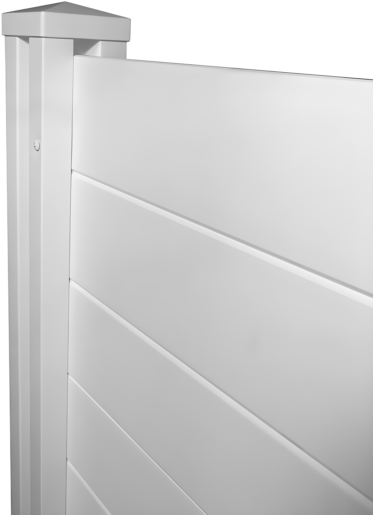 4ft H x 4ft W (2 Panels) No Dig Enclo Premium White Vinyl Privacy Screen, Outdoor Privacy Panels, Use As Air Conditioner Fence, Trash Can Enclosure, Pool Equipment Enclosure, ZP19014