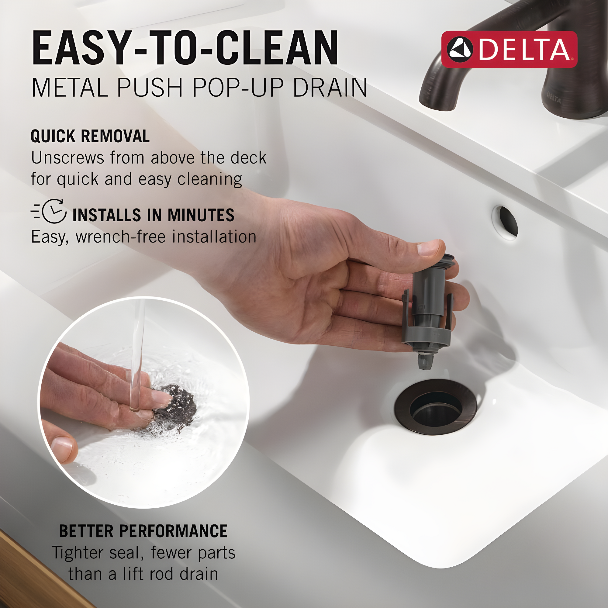 Woodhurst Centerset Bathroom Faucet with Drain Assembly