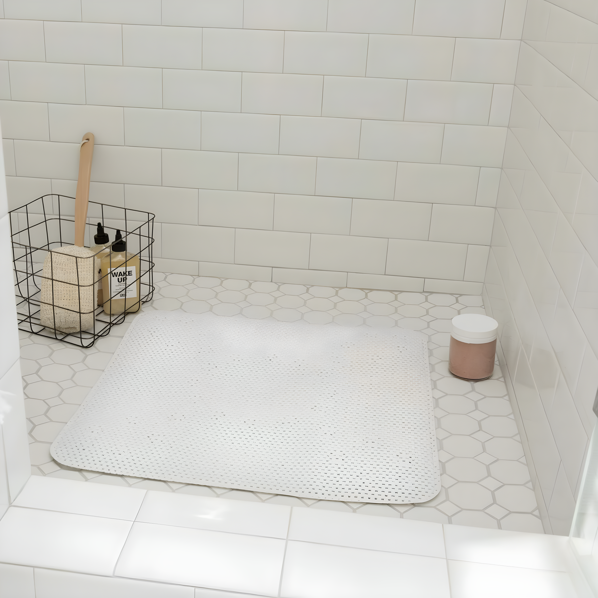 Duck 21 in x 21 in Softex Cushioned Shower Mat, White