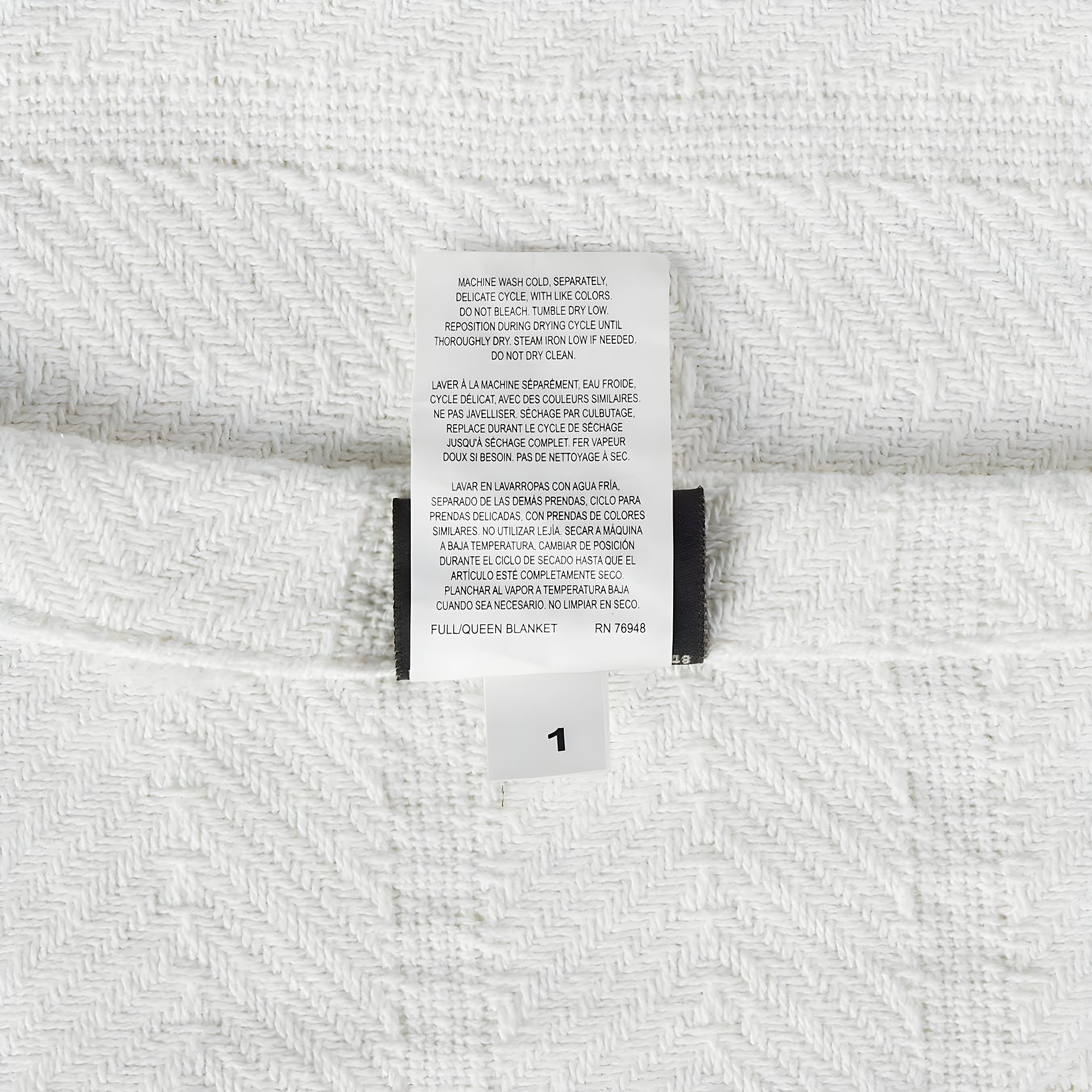 Eddie Bauer Eddie Bauer Herringbone Cotton Reversible Blanket