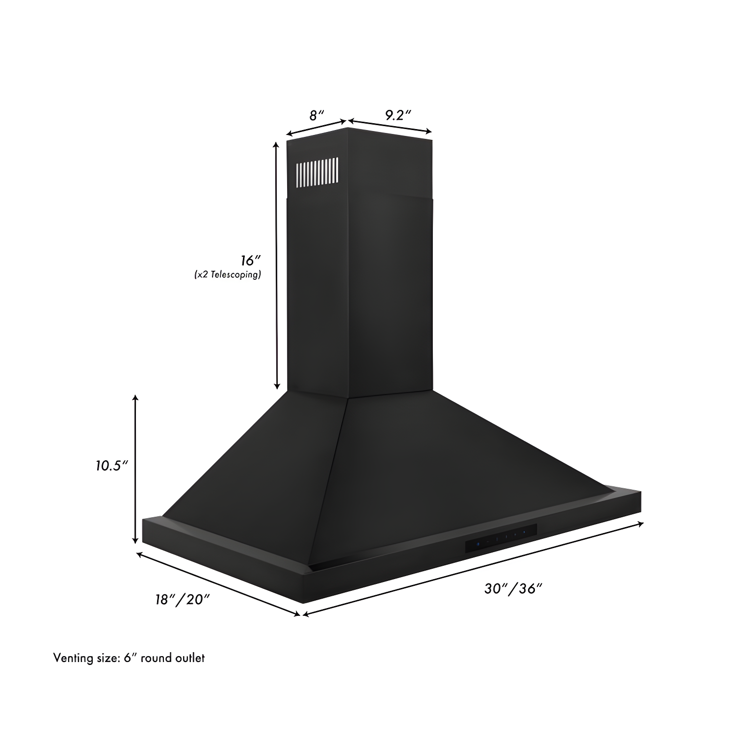 ZLINE 36 in. Convertible Vent Outdoor Approved Wall Mount Range Hood in Stainless Steel (KB-304-36)
