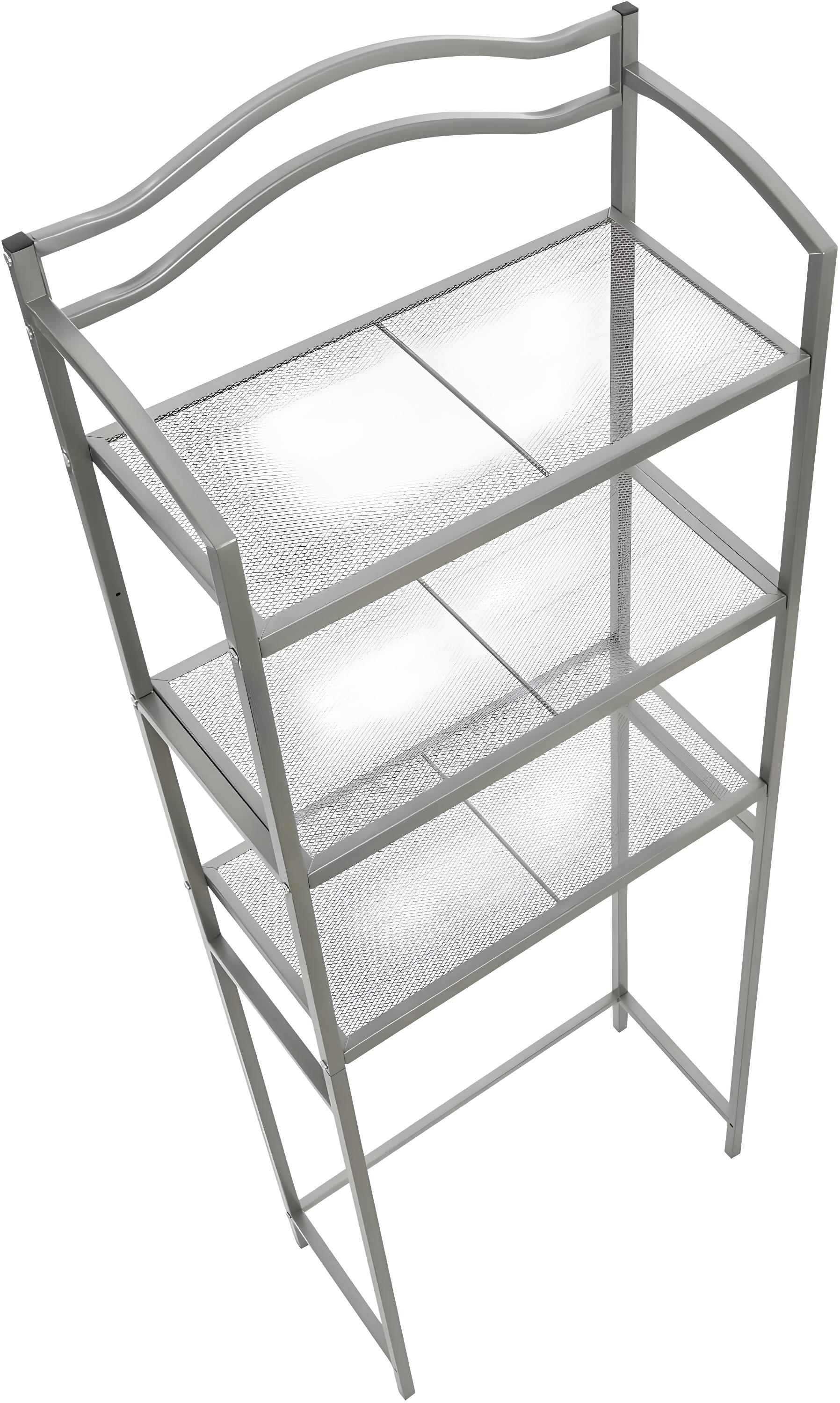 3-Tier Metal Over the Toilet Bathroom Storage Shelf, Silver