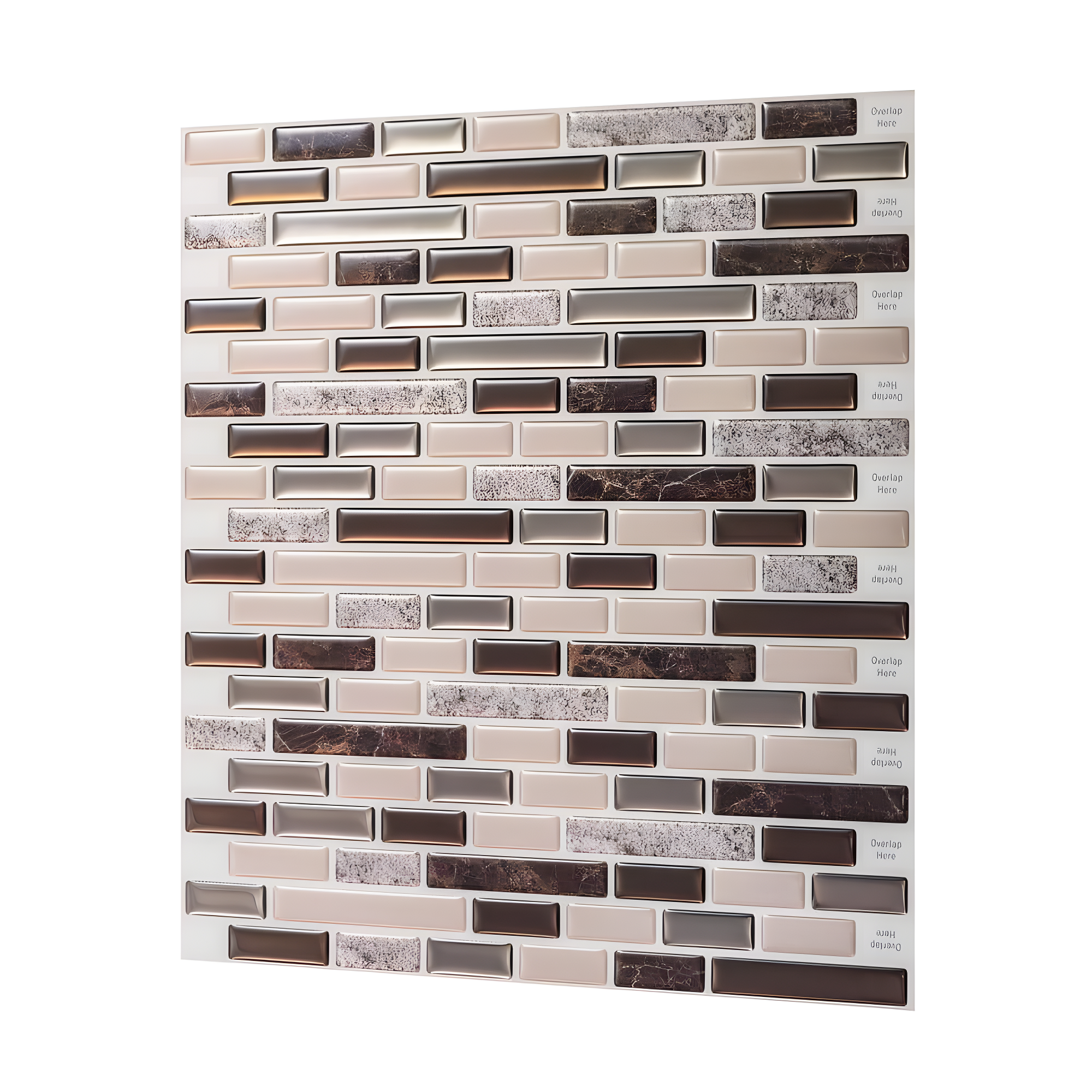 12'' W x 12'' L PVC Peel and Stick Mosaic Tile
