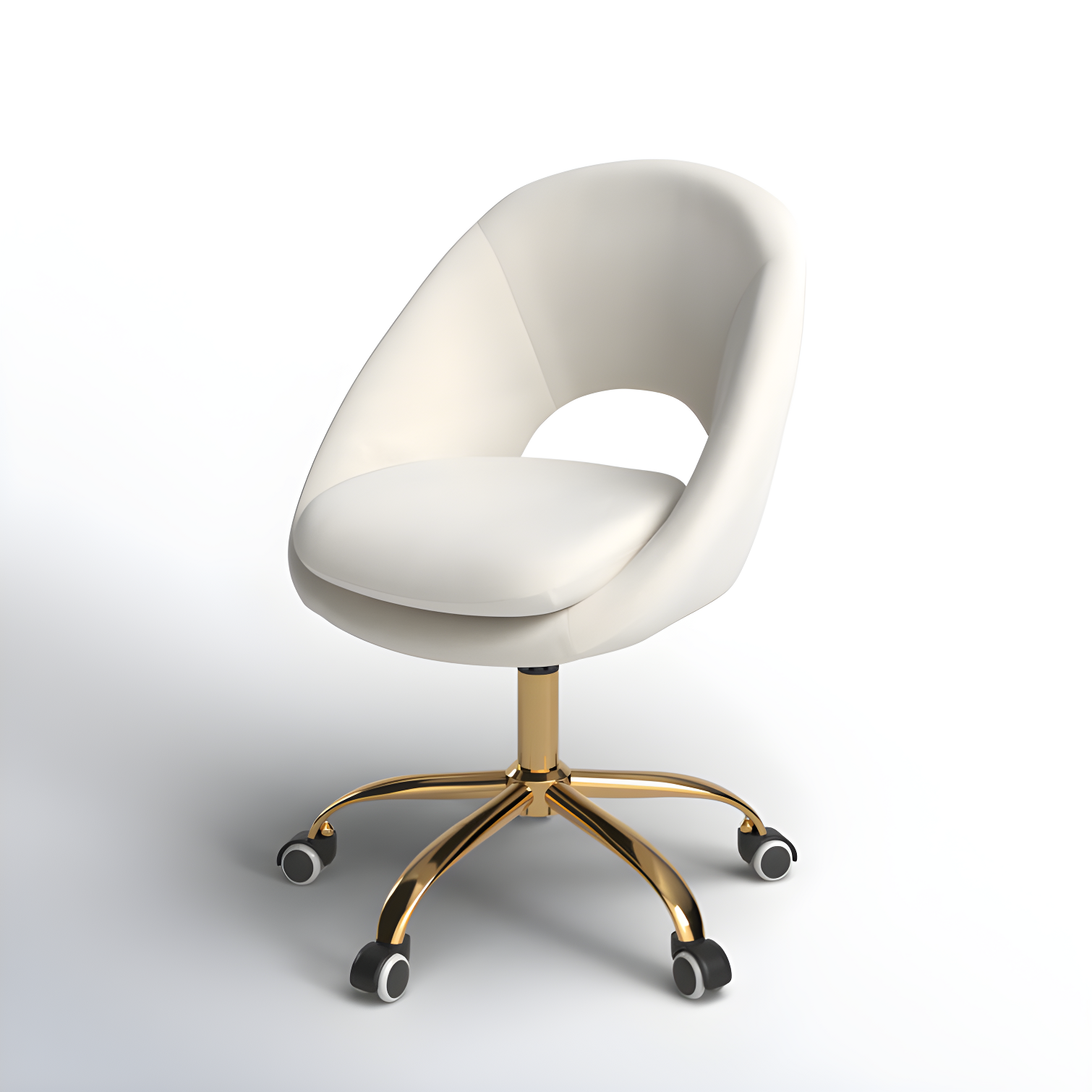 Louise Velvet Modern Task Chair with Ergonomic Design