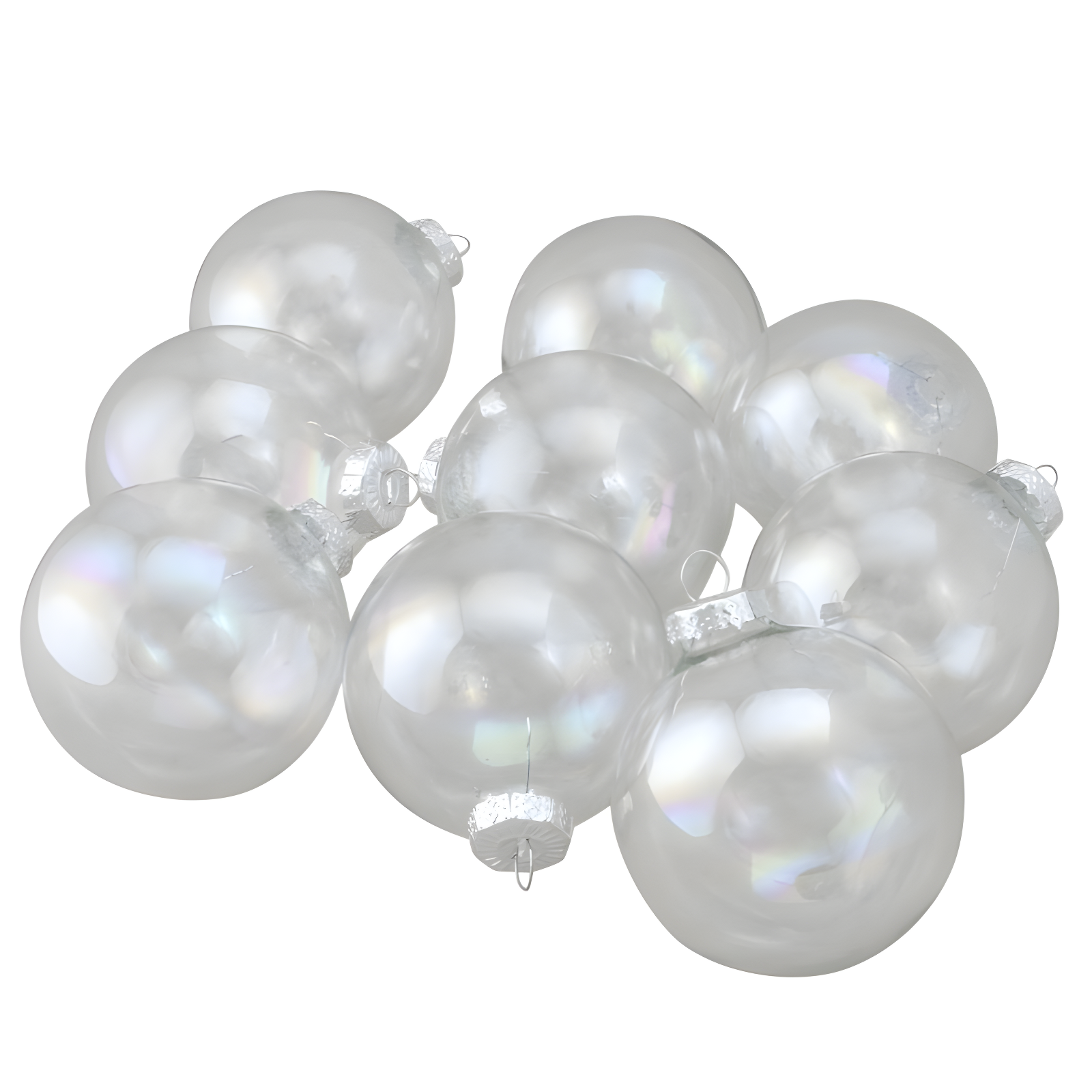 Glass Christmas Ball Ornament (Set of 9)