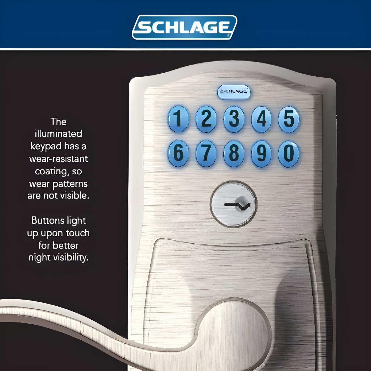 Plymouth Keyless Electronic Left Hand Door Lever