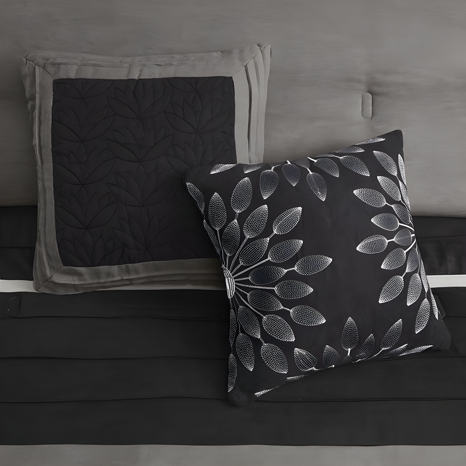 Madison Park Palmer 7 PC Pieced Faux Suede Comforter Set