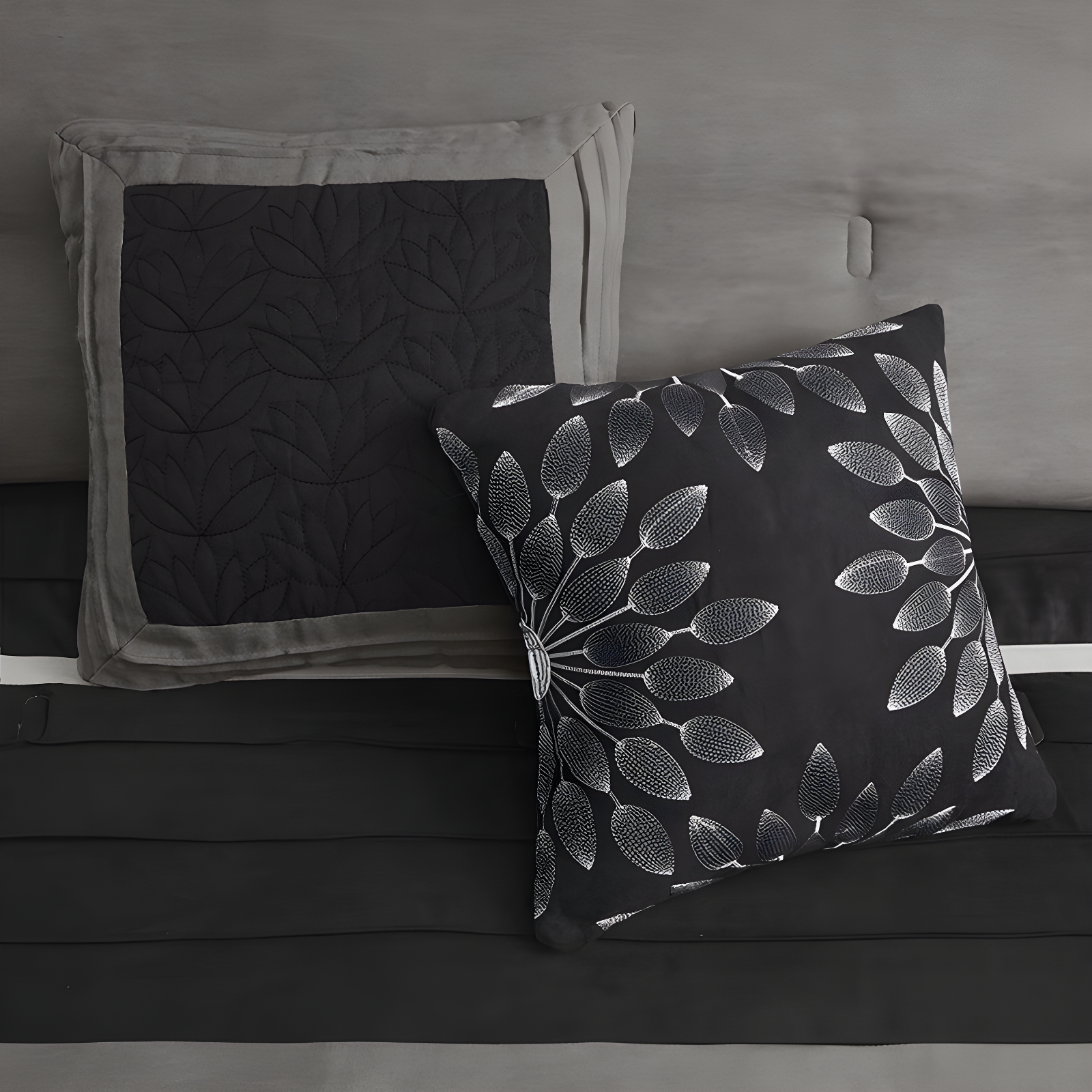 Madison Park Palmer 7 PC Pieced Faux Suede Comforter Set