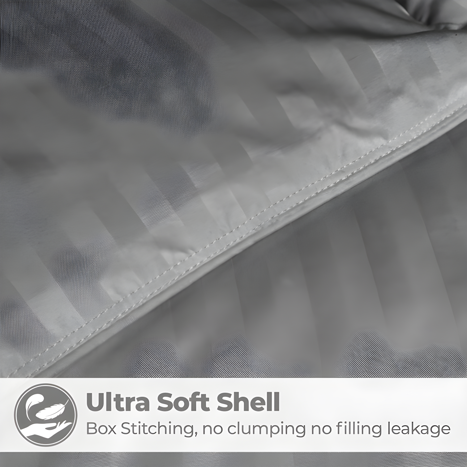 Superior Striped Reversible Box-Quilt Brushed Microfiber Medium Weight Down Alternative Comforter