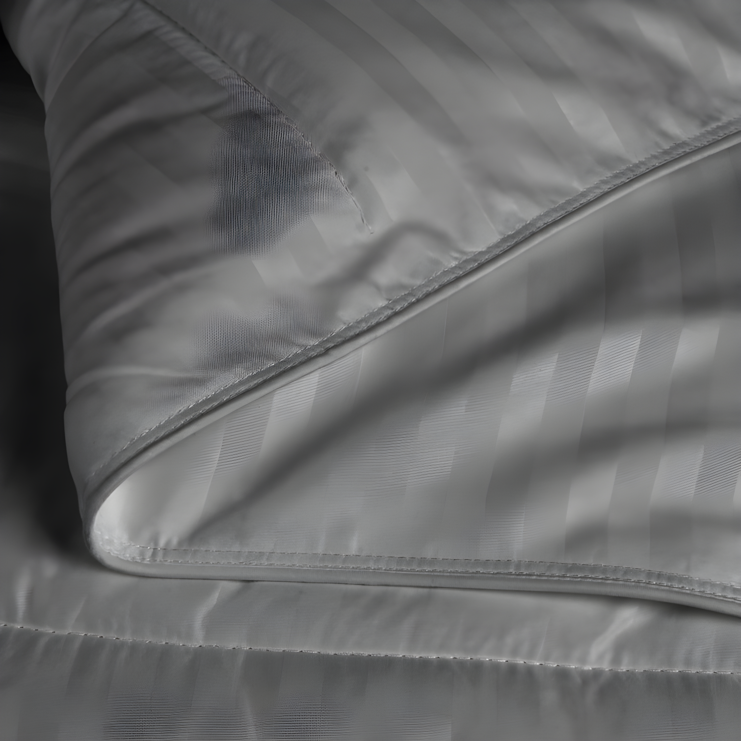 Superior Striped Reversible Box-Quilt Brushed Microfiber Medium Weight Down Alternative Comforter