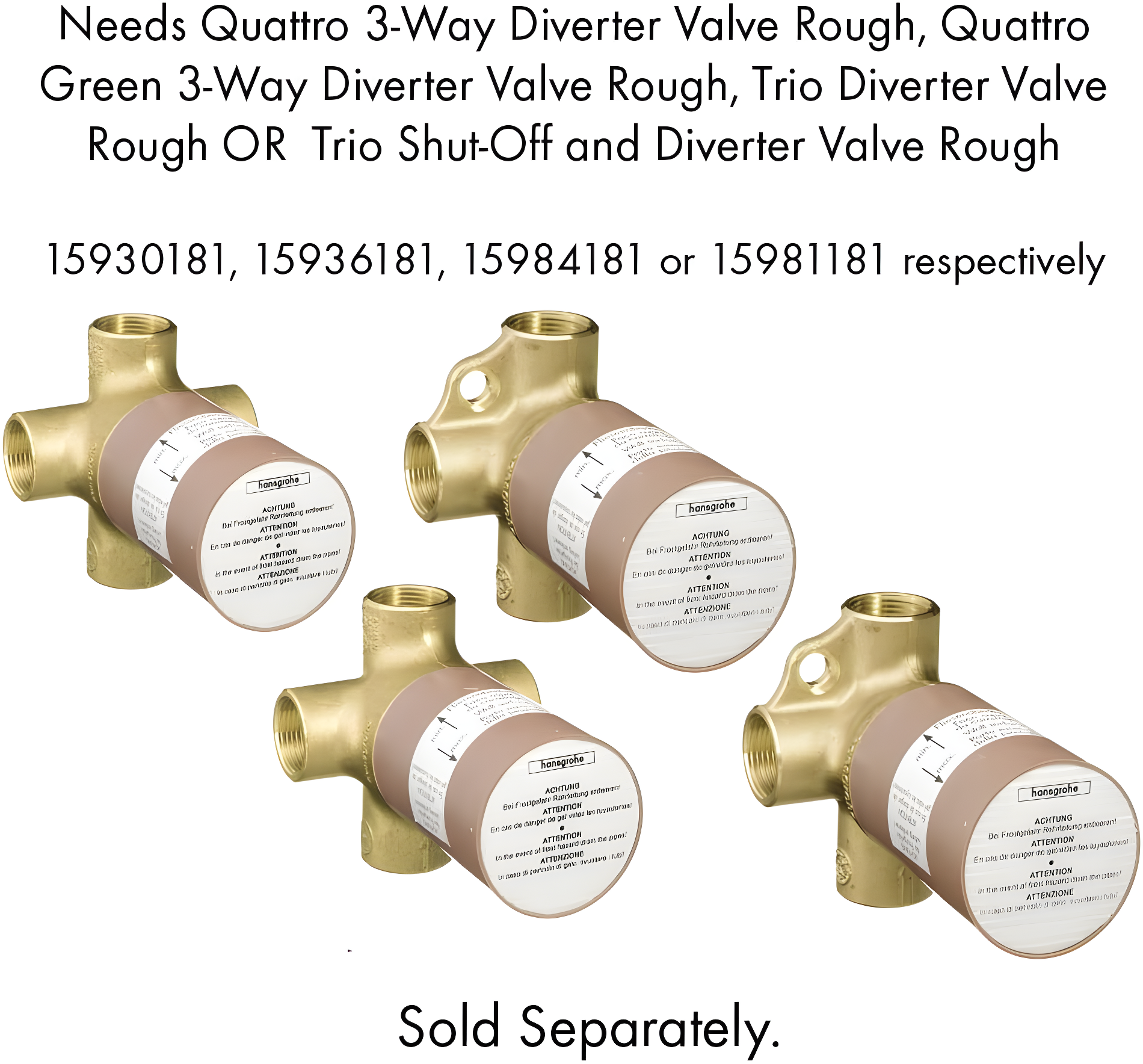 AXOR ShowerSolutions Diverter Trim Trio/Quattro 5" x 5"