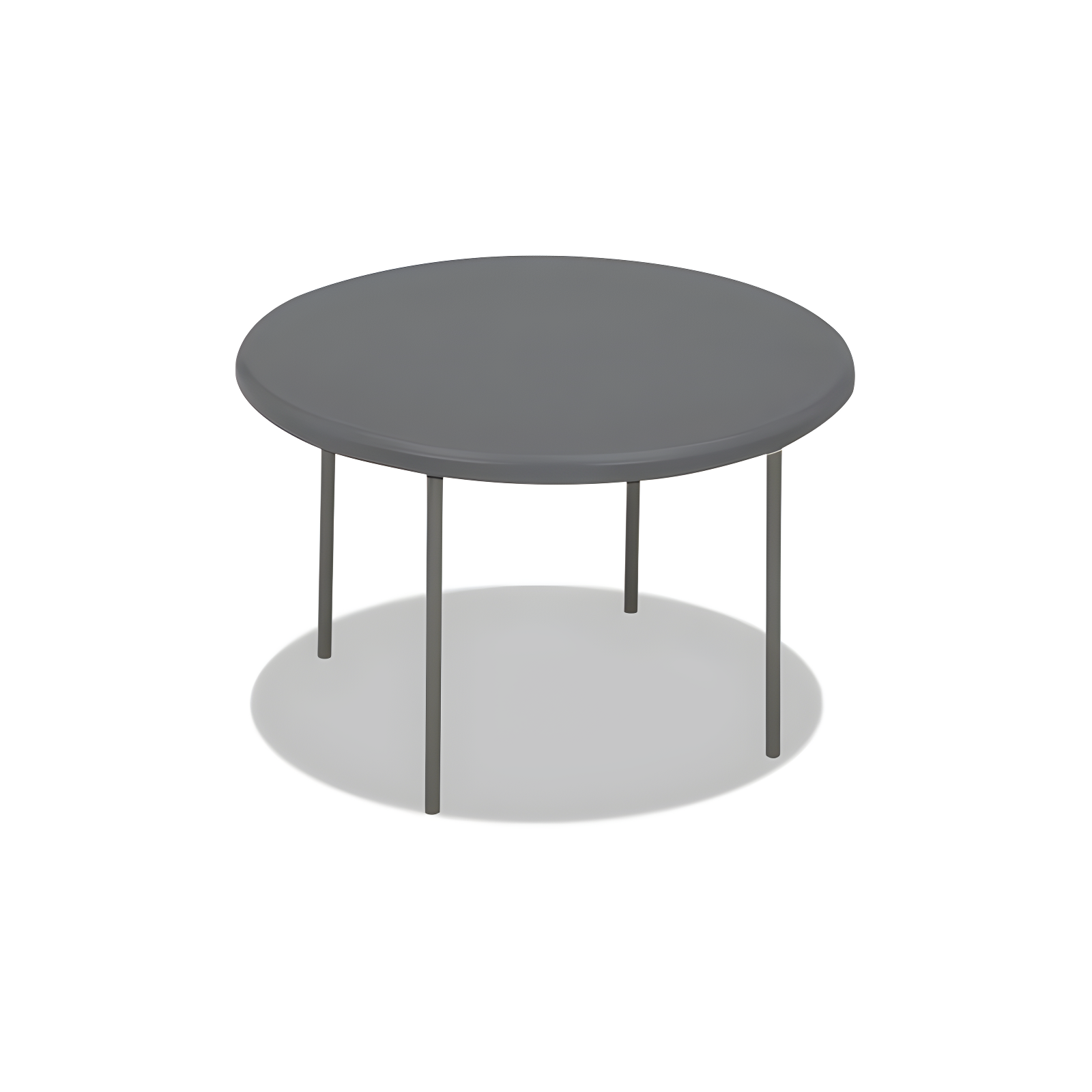 Iceberg IndestrucTable Classic Folding Table, Round, 48" x 29", Charcoal
