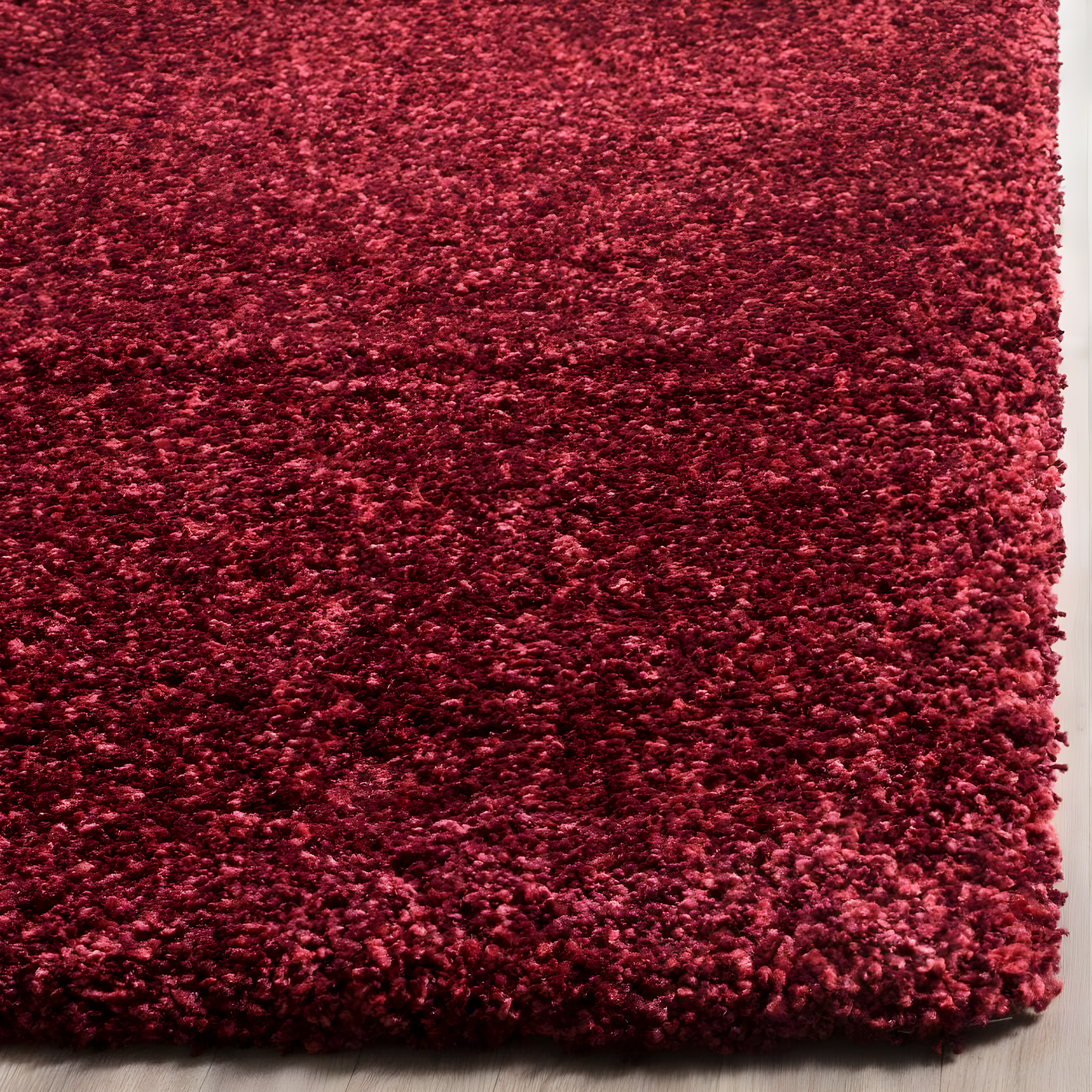 Shag SG151 Power Loomed Indoor Accent Rug - Maroon - 2'3"x5' - Safavieh.