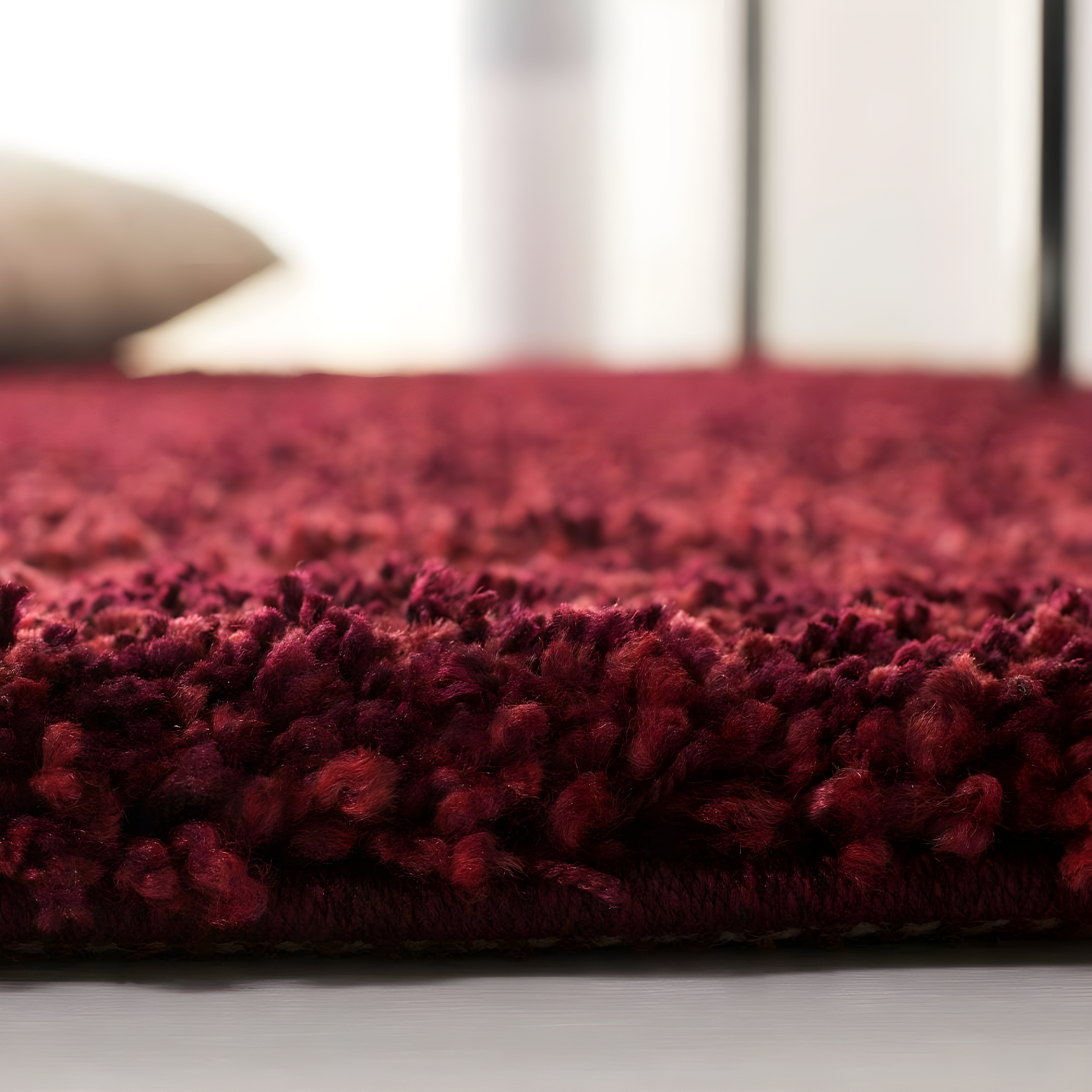 Shag SG151 Power Loomed Indoor Accent Rug - Maroon - 2'3"x5' - Safavieh.