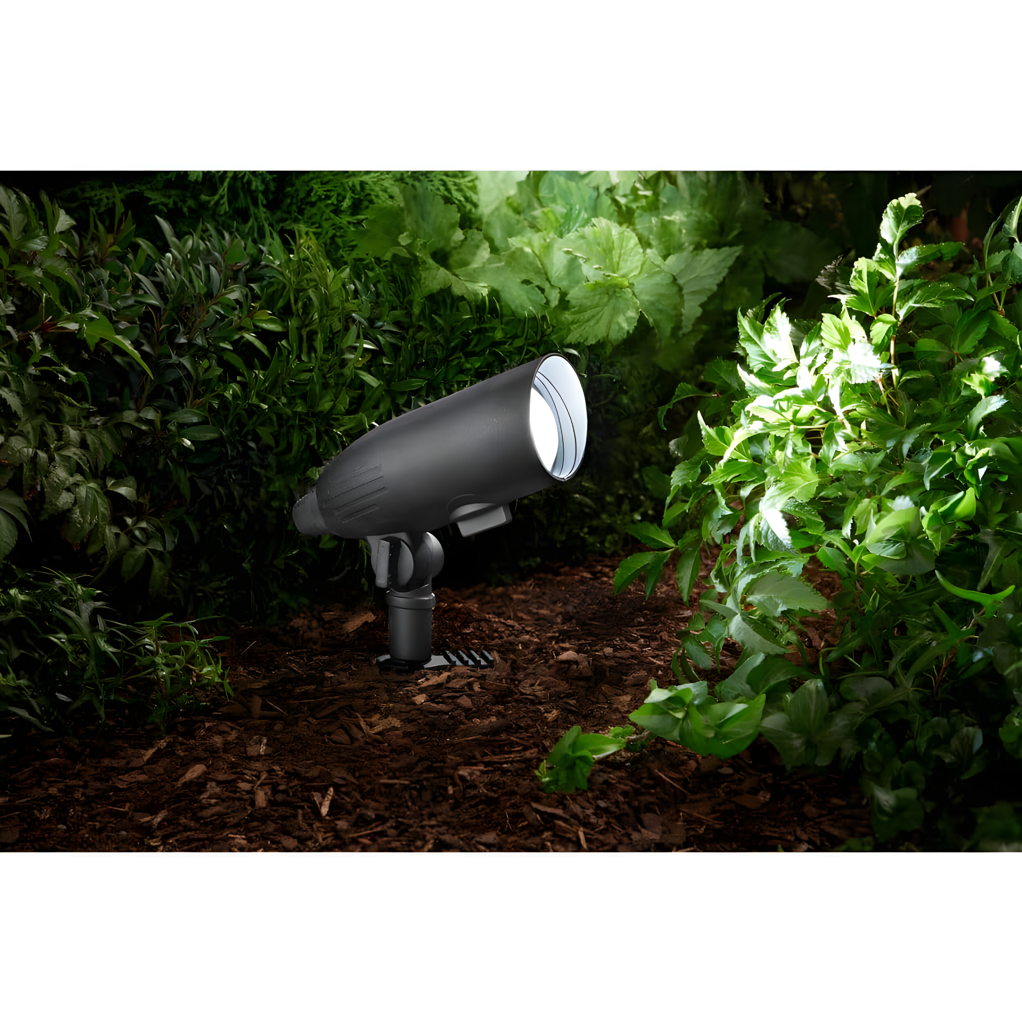 200 Lumens Black Hardwired Low Voltage LED Color Temperature Adjustable Outdoor Spotlight or Flood Light with Clear Lens