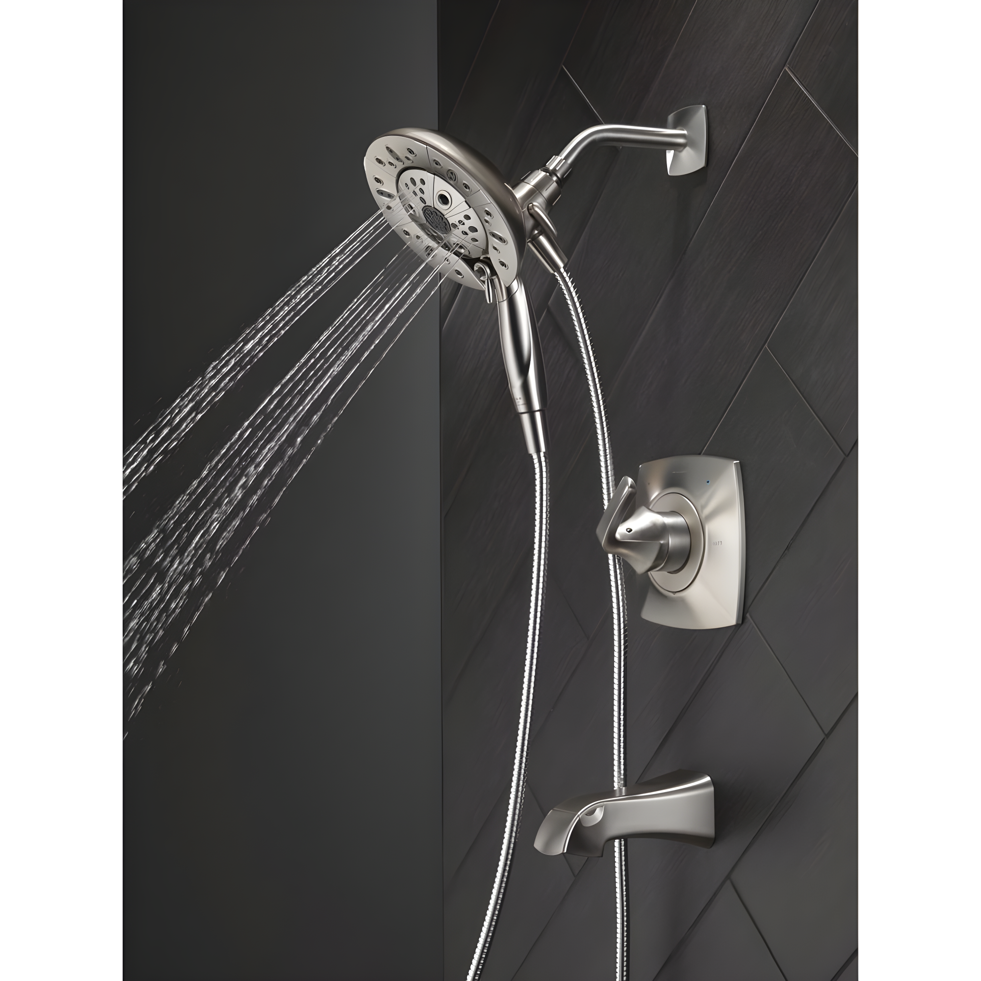 Vesna Single-Function Tub Shower Faucet Set, Shower Trim Kit with In2ition Shower Head and Valve