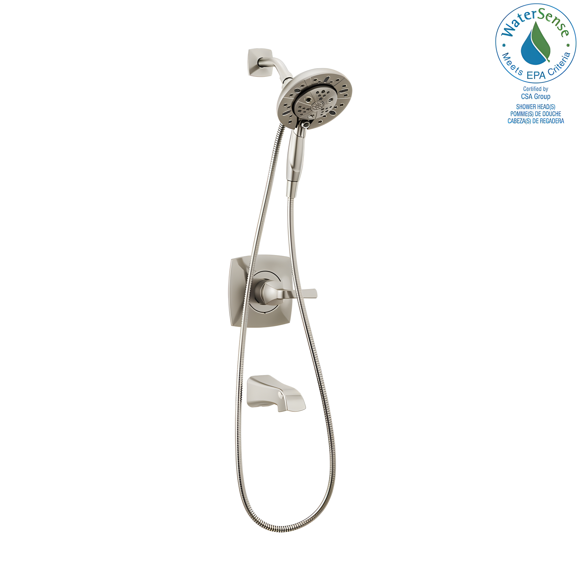 Vesna Single-Function Tub Shower Faucet Set, Shower Trim Kit with In2ition Shower Head and Valve