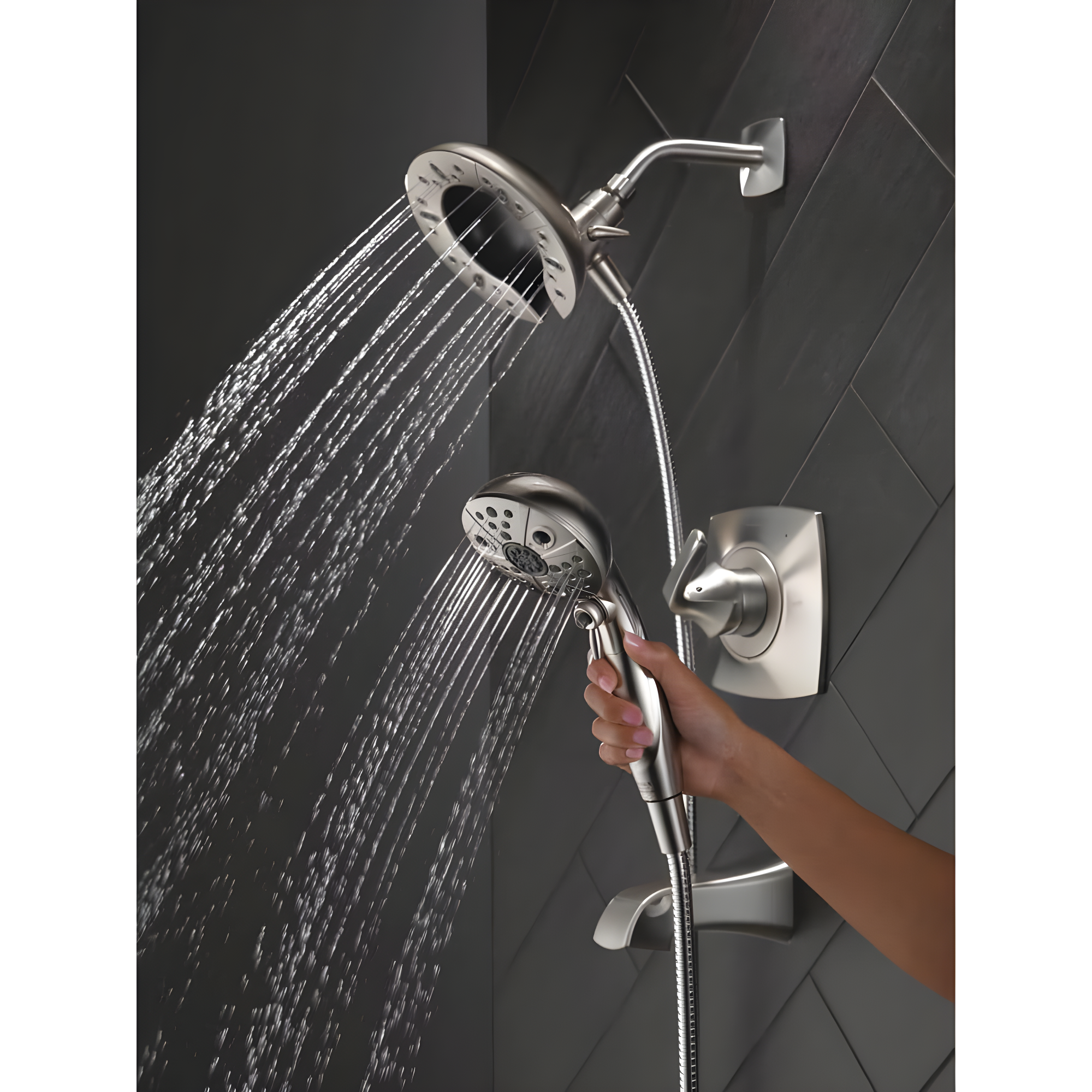 Vesna Single-Function Tub Shower Faucet Set, Shower Trim Kit with In2ition Shower Head and Valve