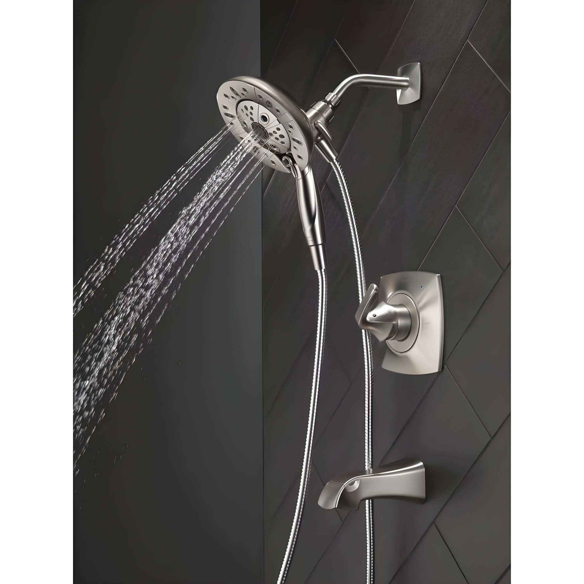 Vesna Single-Function Tub Shower Faucet Set, Shower Trim Kit with In2ition Shower Head and Valve