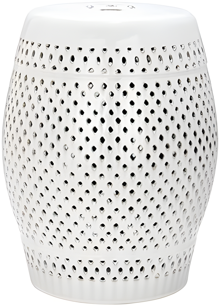Safavieh Diamond Ceramic Garden Stool in Cream