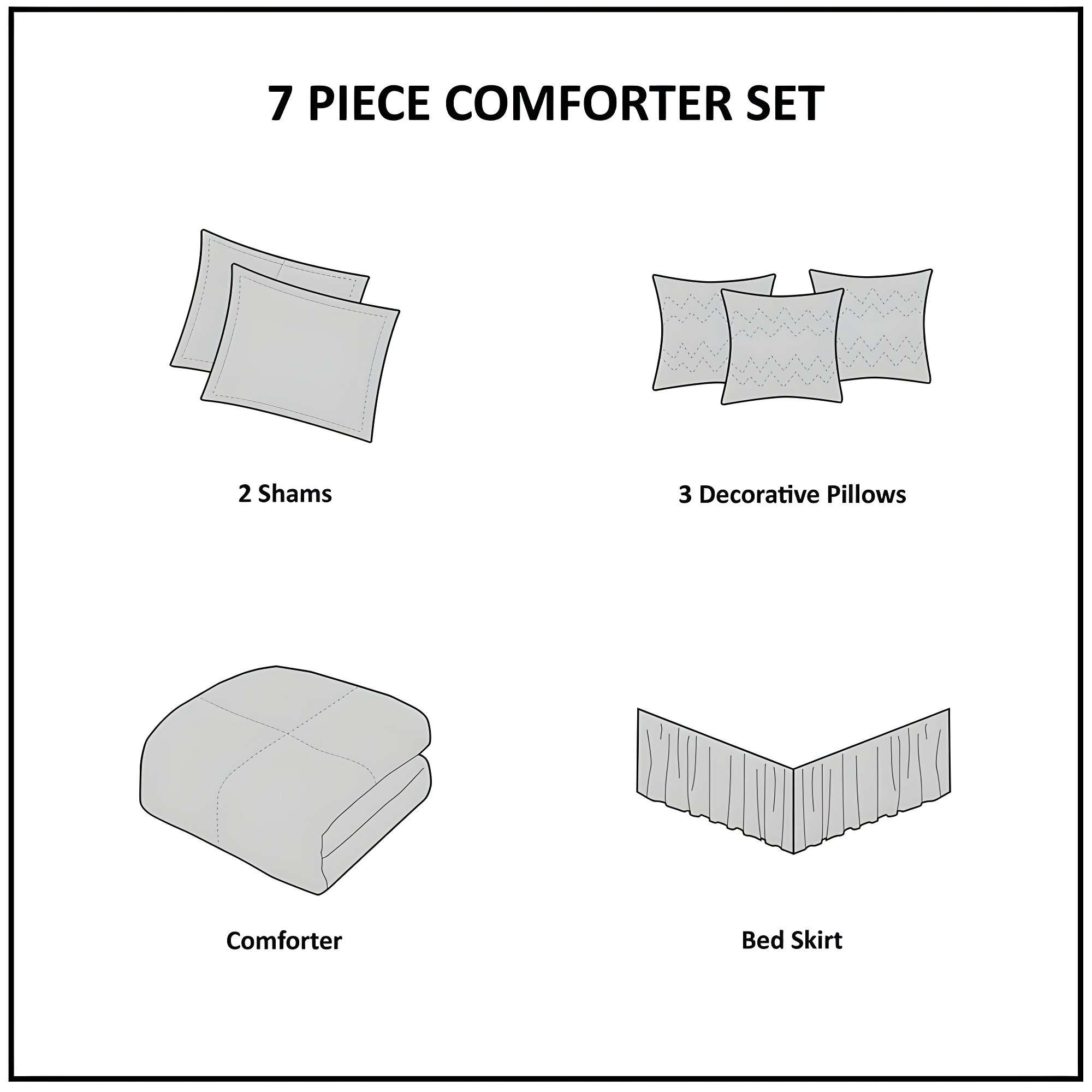 Palmer 7 PC Pieced Faux Suede Comforter Set