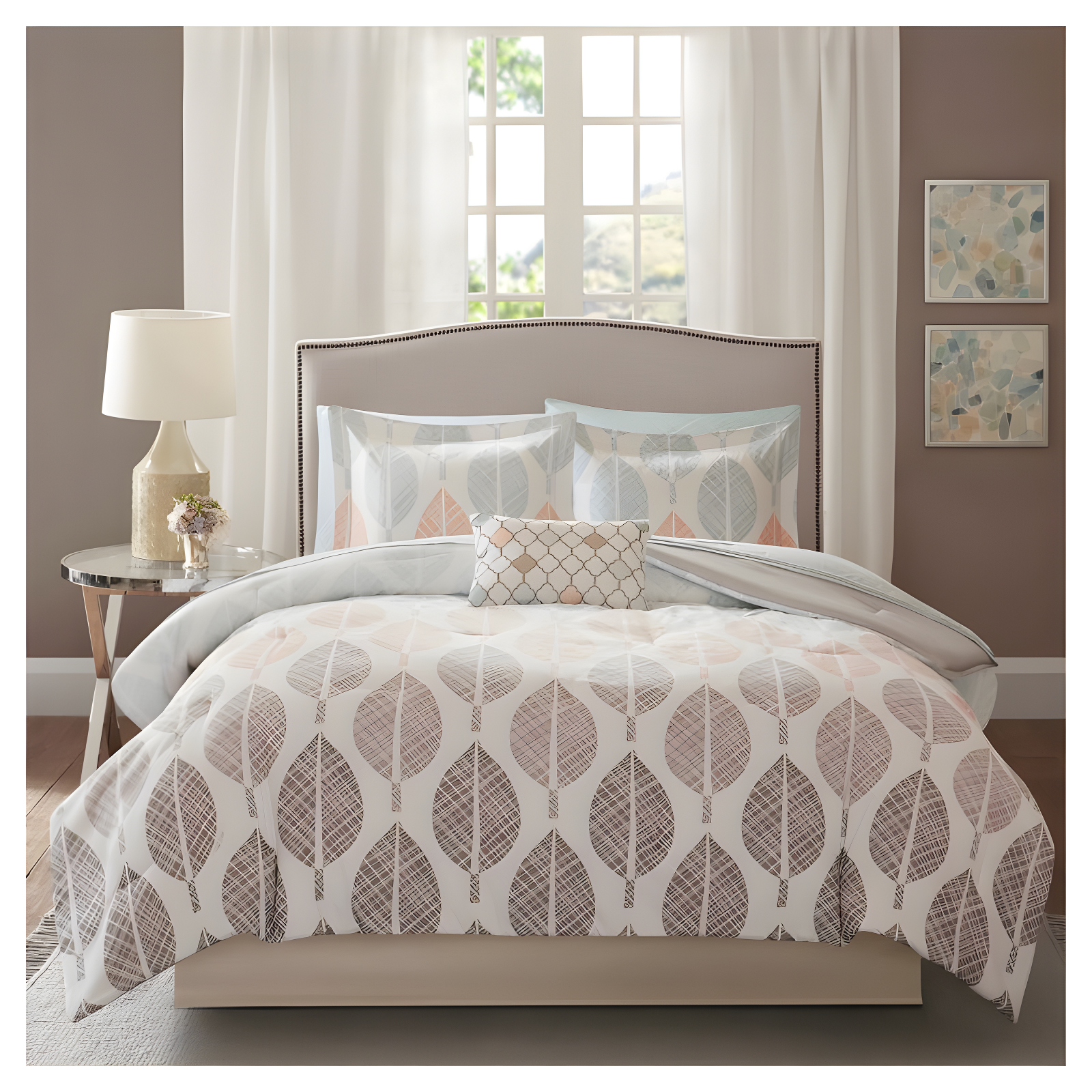 Madison Park Essentials Central Park Modern & Contemporary Comforter Set with Cotton Bed Sheets