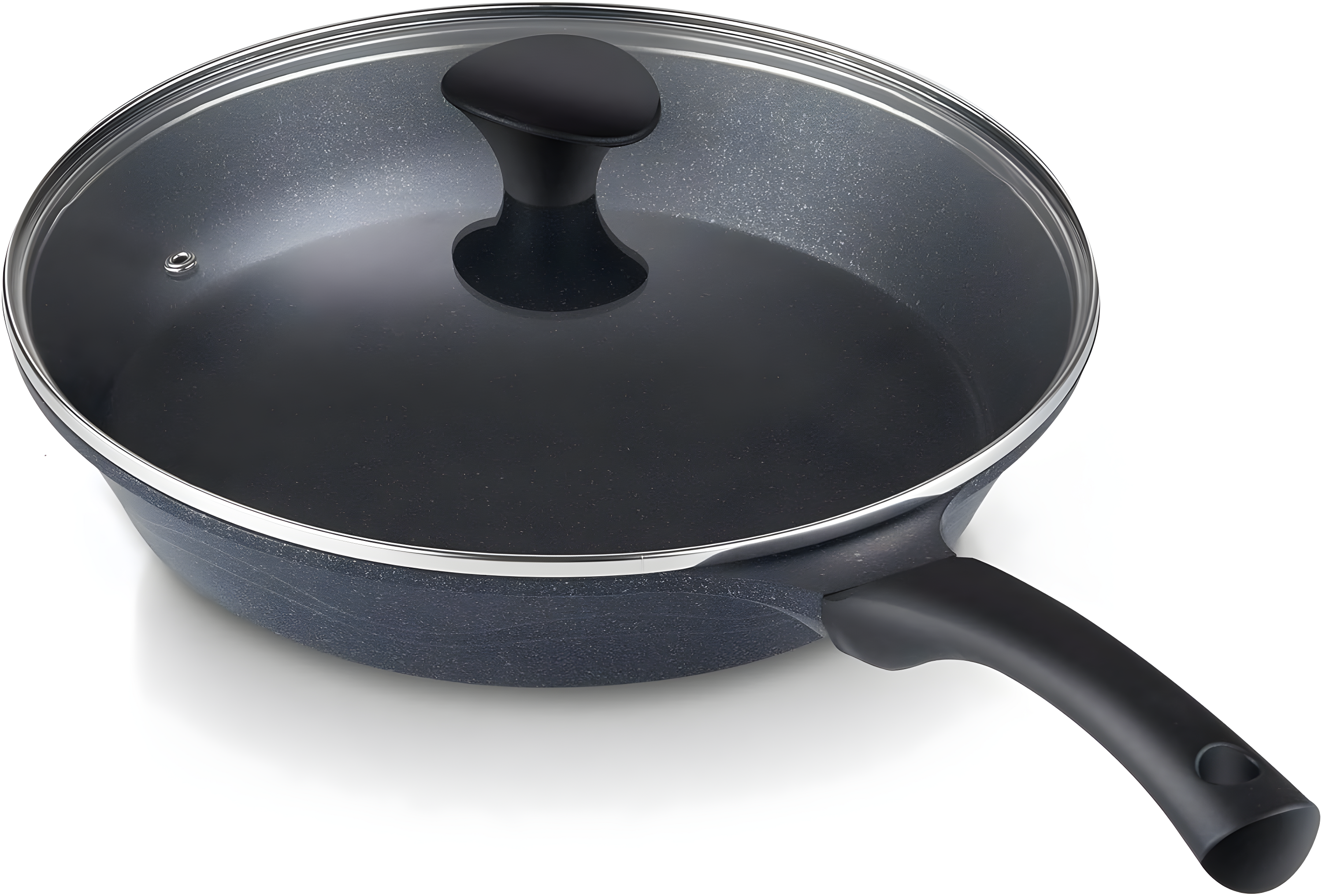 Cook N Home Cook N Home Marble Nonstick Frying Pan with Glass Lid