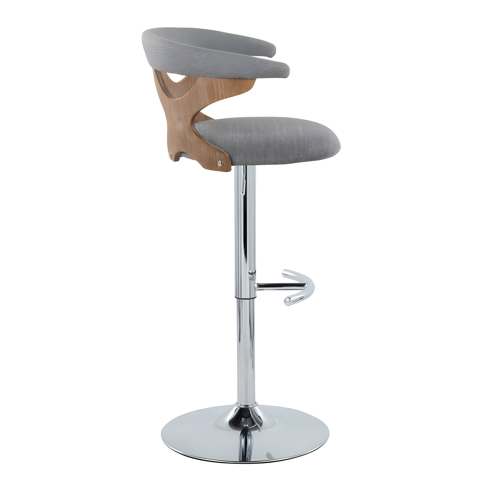 Gardenia Swivel Upholstered Adjustable Height Counter Stool with Metal Frame (Set of 2)
