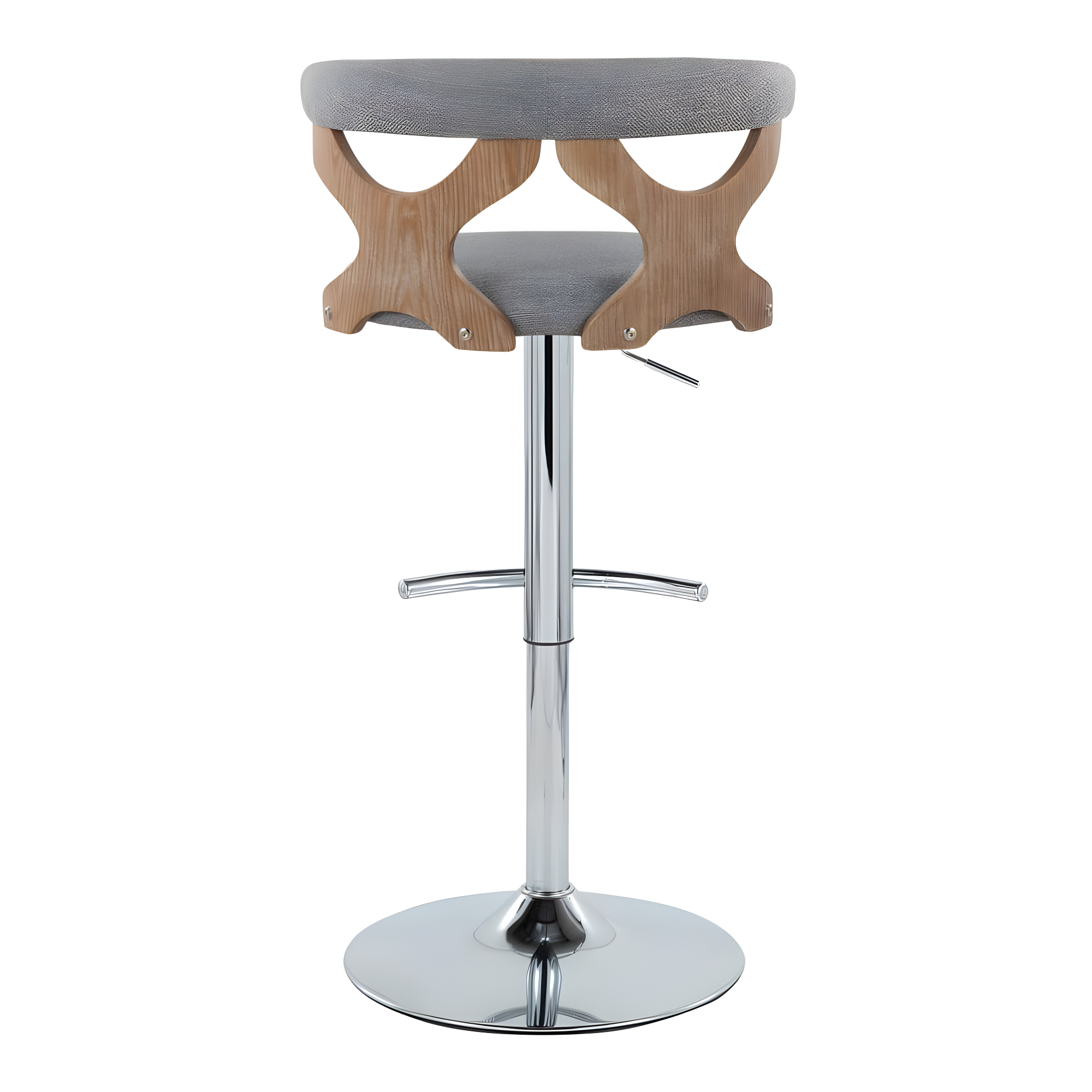 Gardenia Swivel Upholstered Adjustable Height Counter Stool with Metal Frame (Set of 2)
