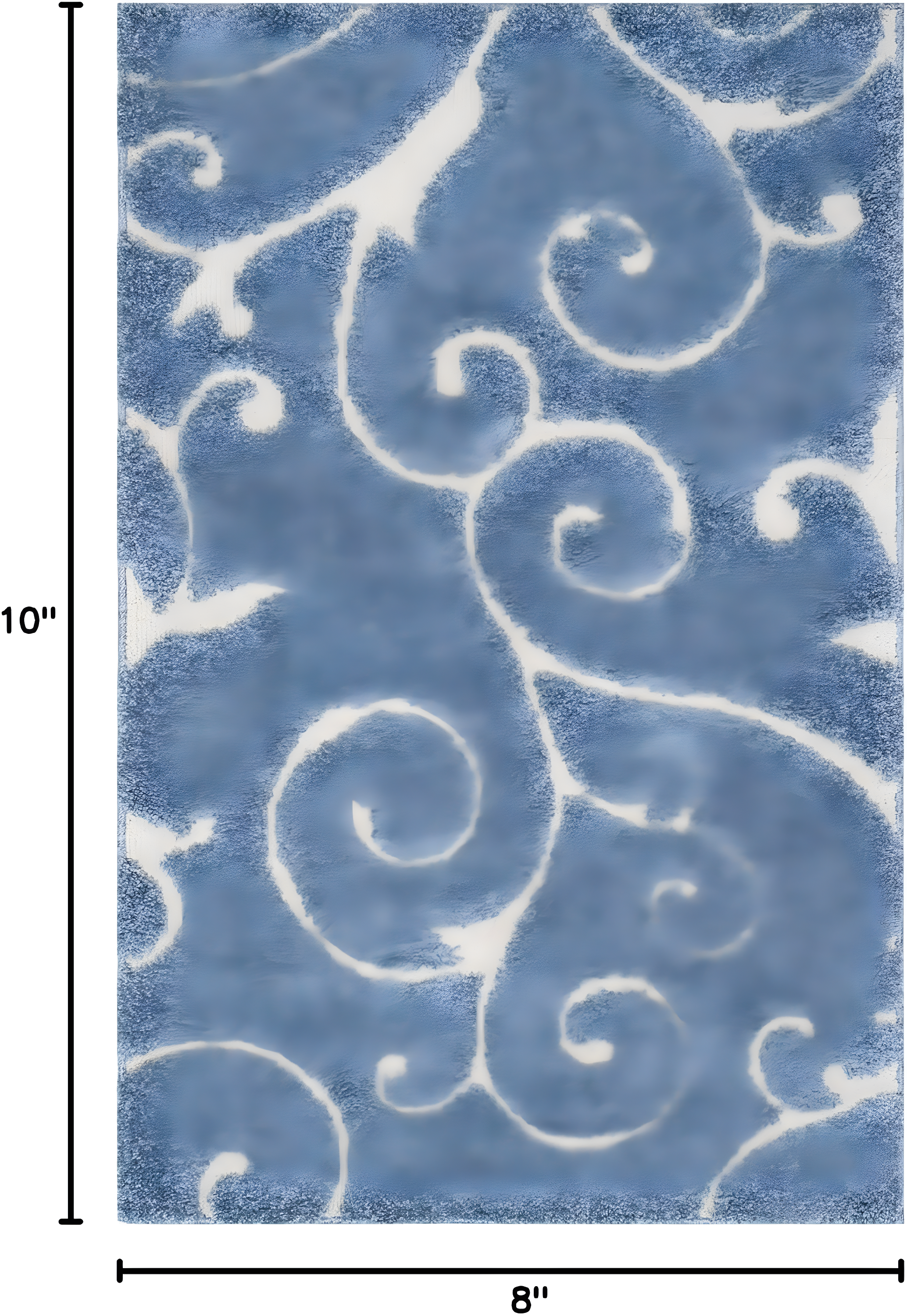 Florida Shag SG455 Power Loomed Indoor Area Rug - Light Blue/Cream - 8'x10' - Safavieh.