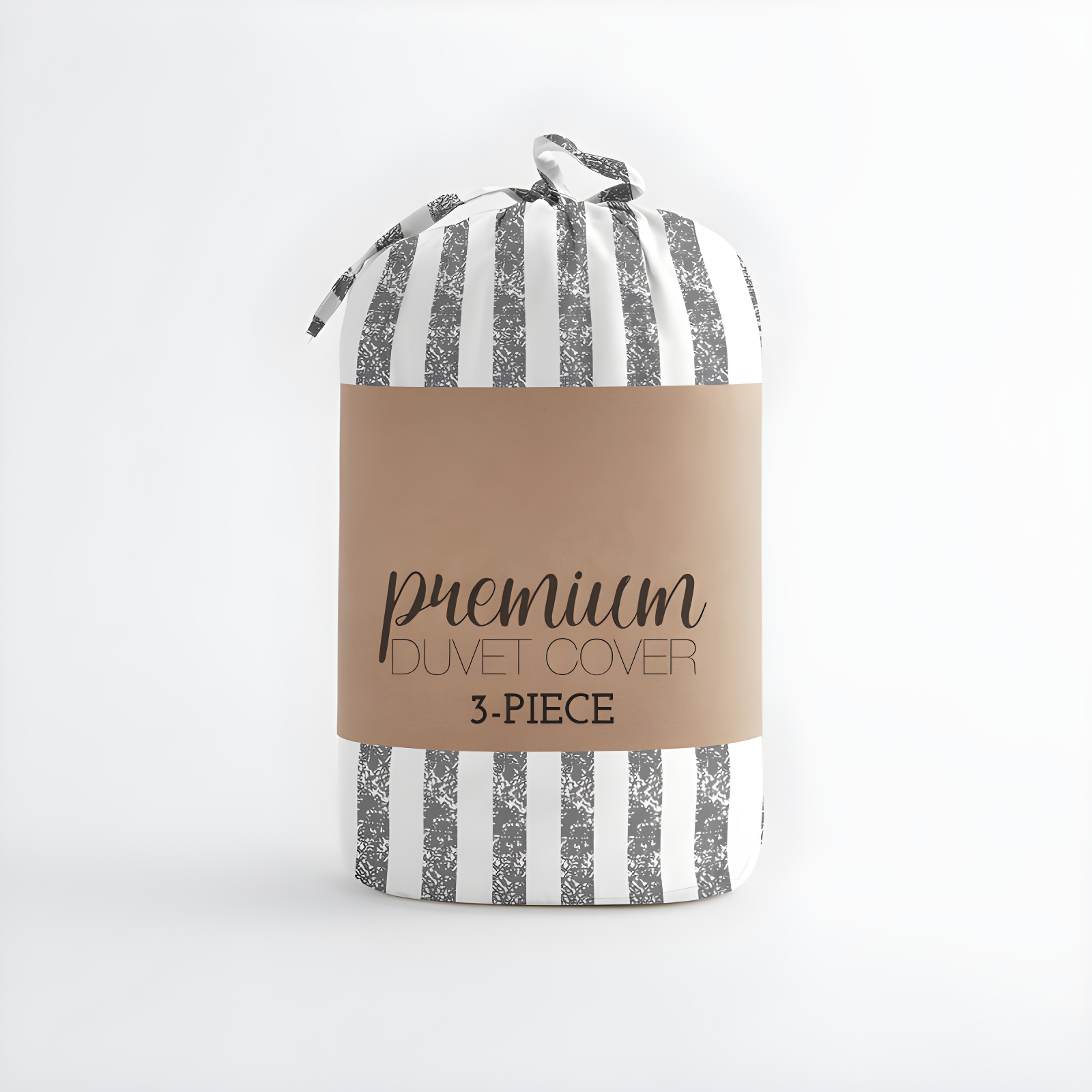Becky Cameron 3 Piece Rugged Stripe Pattern Duvet Cover Set