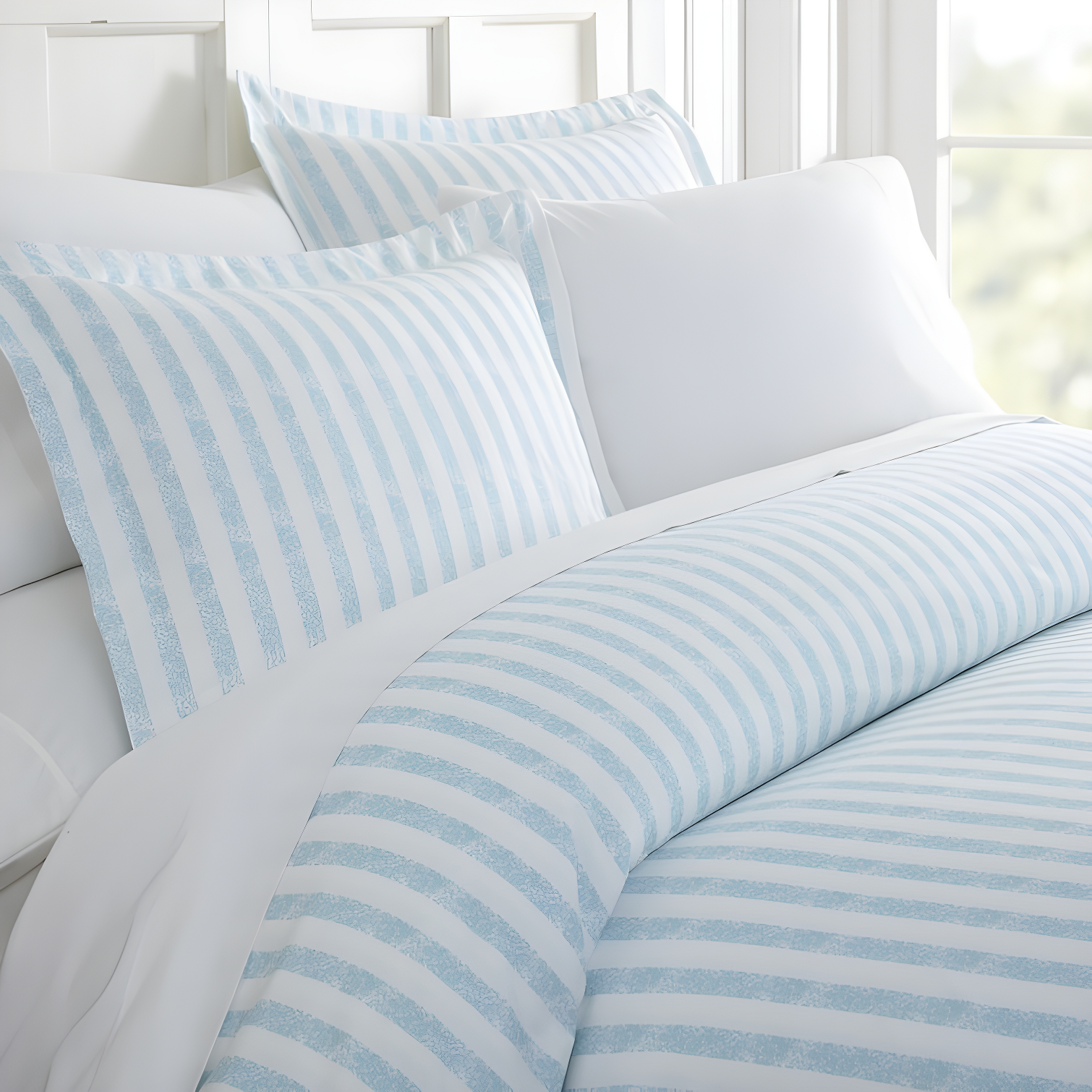 Becky Cameron 3 Piece Rugged Stripe Pattern Duvet Cover Set