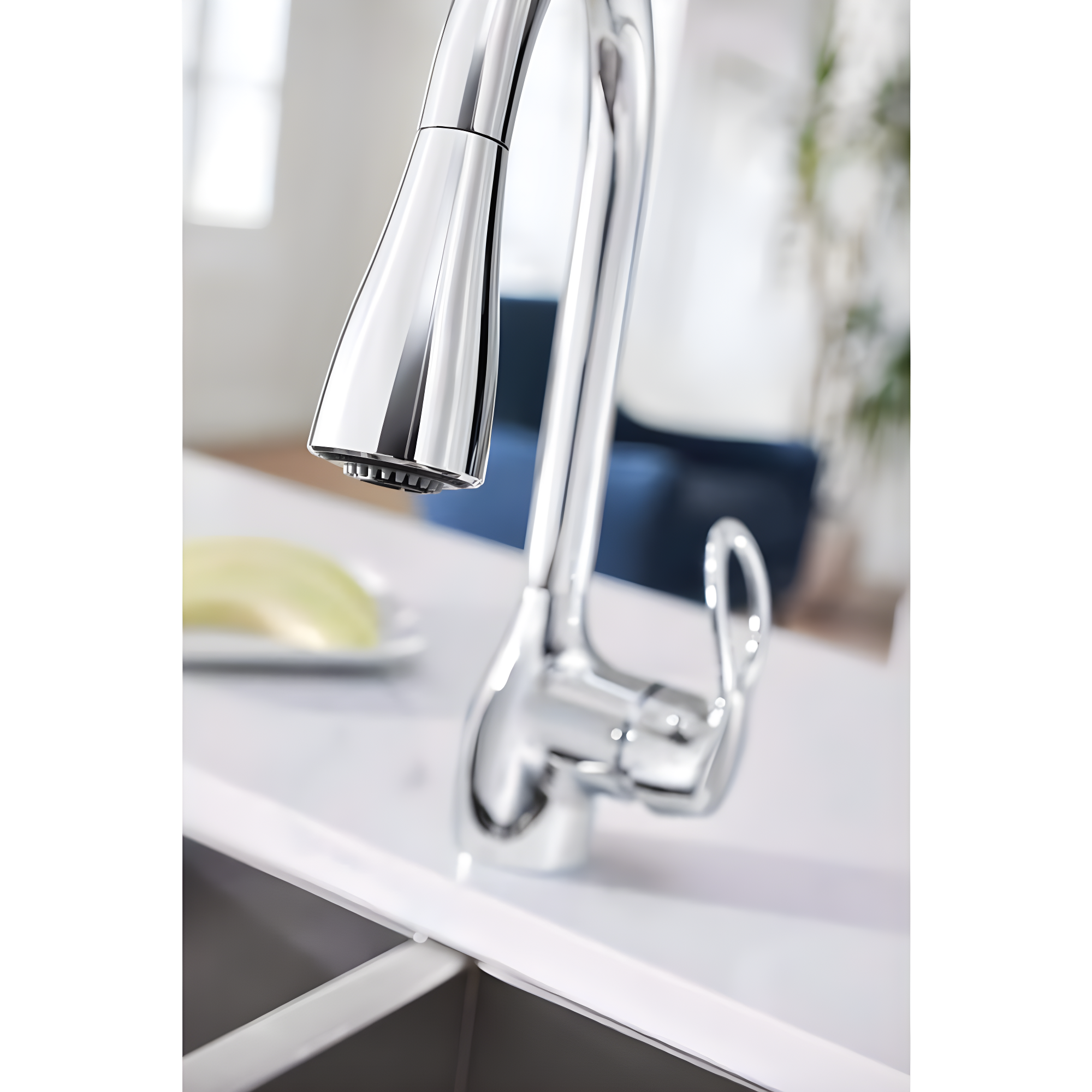 Moen CA87011 Kleo Single Handle, High Arc Kitchen Faucet, Pull-Down Spray, Chrome - Quantity 1