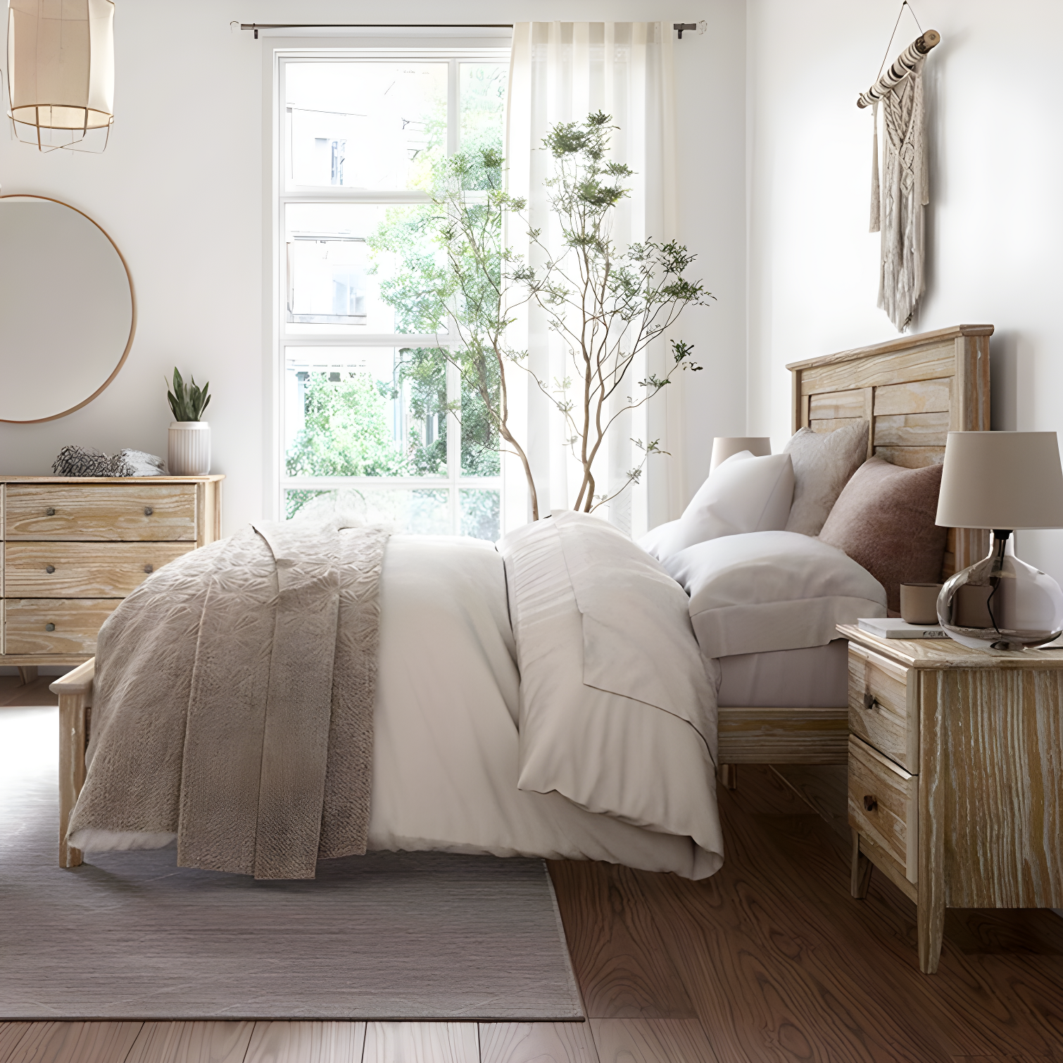 Greenport Solid Wood Louvered Bed