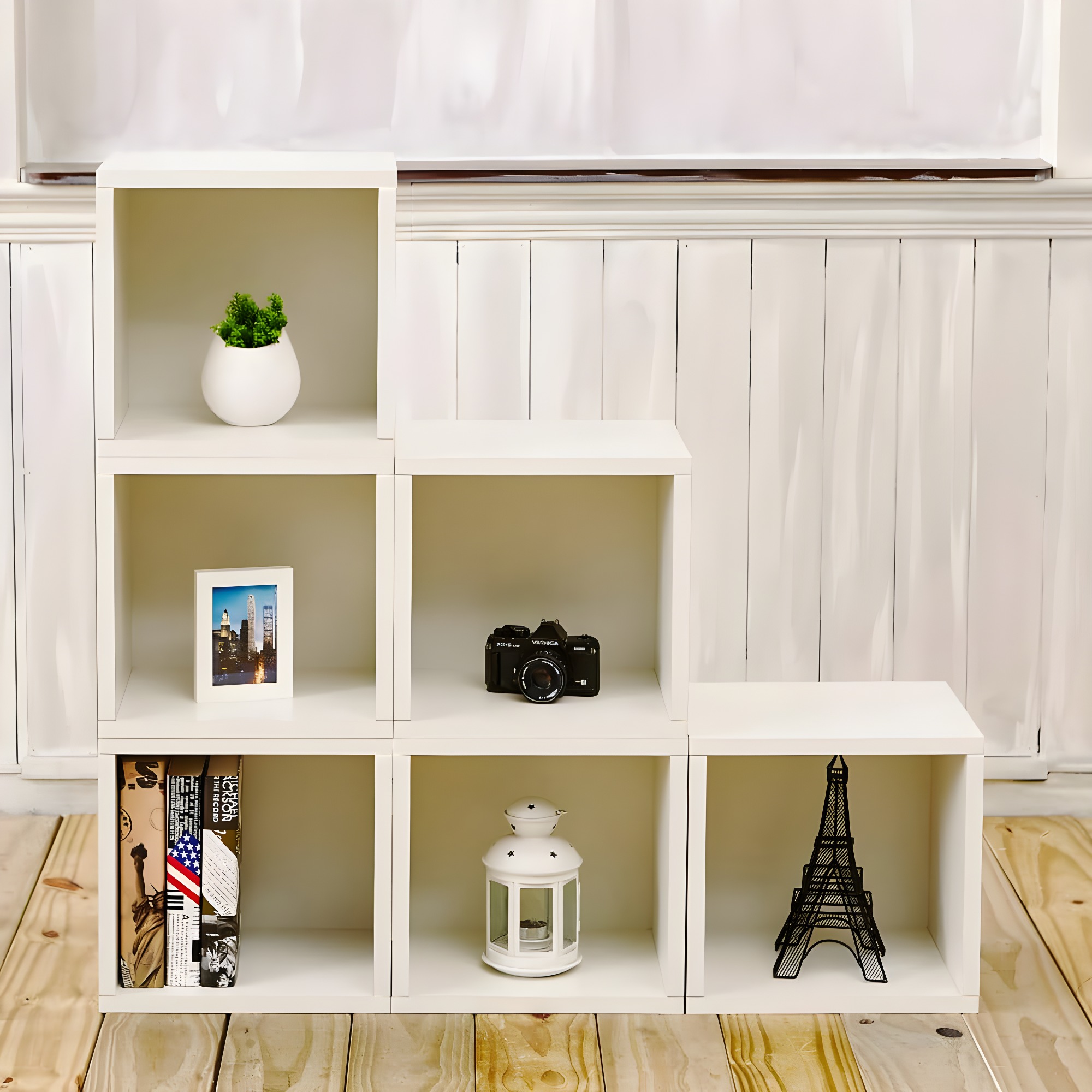 Way Basics Eco Stackable Storage Cube and Cubby Organizer, White