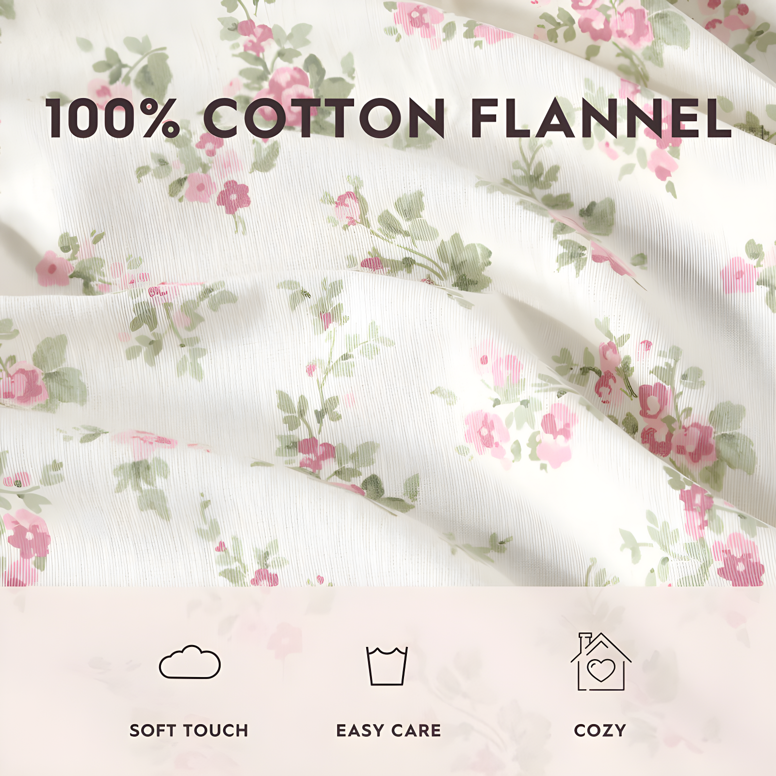 Laura Ashley Cotton Flannel Cozy Sheet Sets