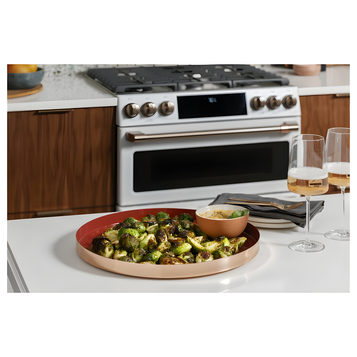 Café Café 30" 6.7 cu. ft. Smart Slide-in Electric Range with Convection and Radiant Cooktop CES750P2MS1